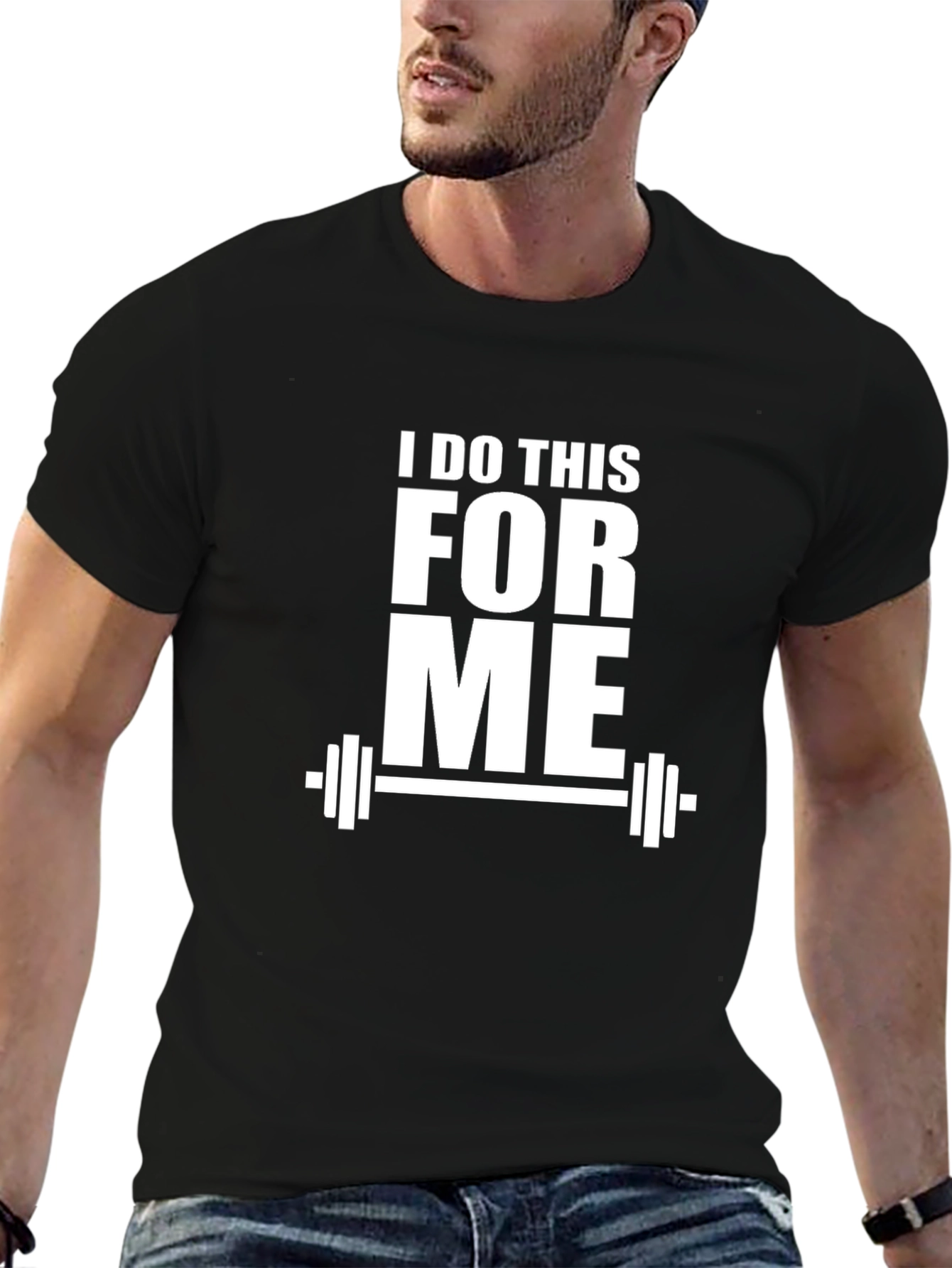 Black I Do This For Me Gym T-Shirt view 6