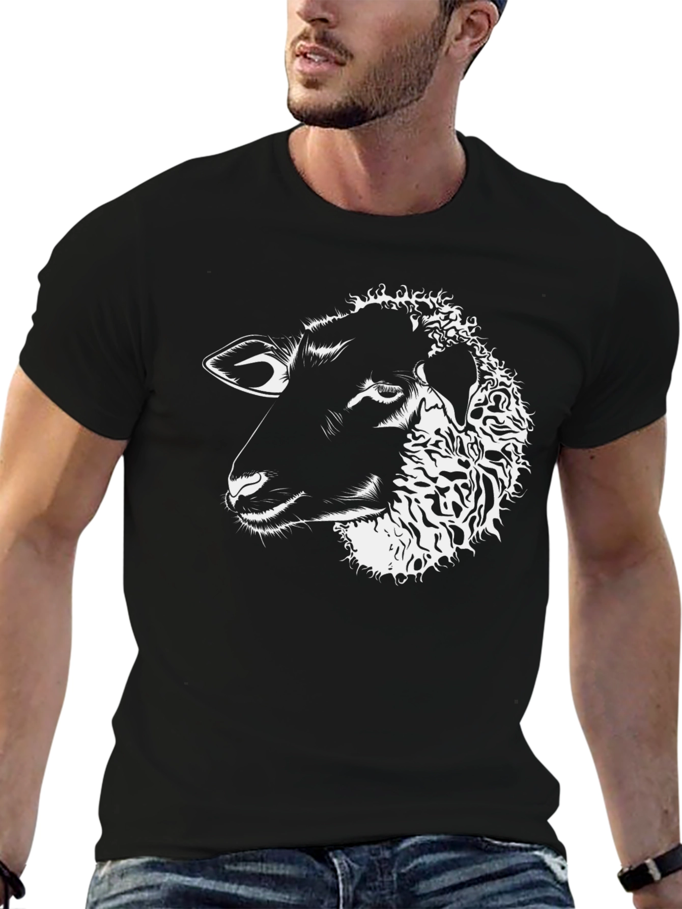Black Black Sheep Graphic Tee - Unique Design view 6