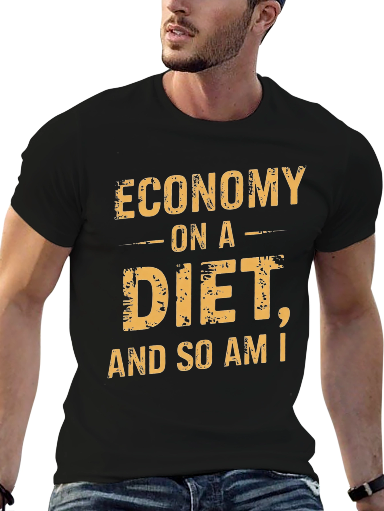 Black Economy on a Diet Graphic Tee view 6