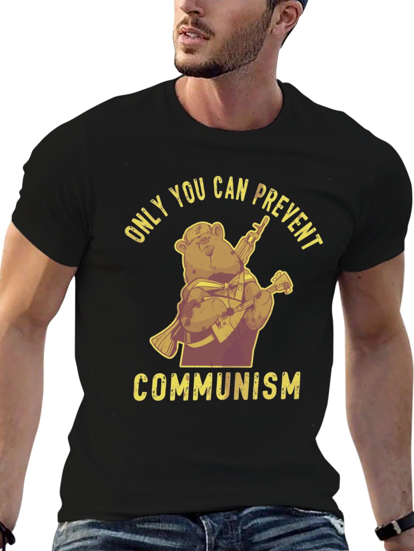 Black Only You Can Prevent Communism T-Shirt view 6