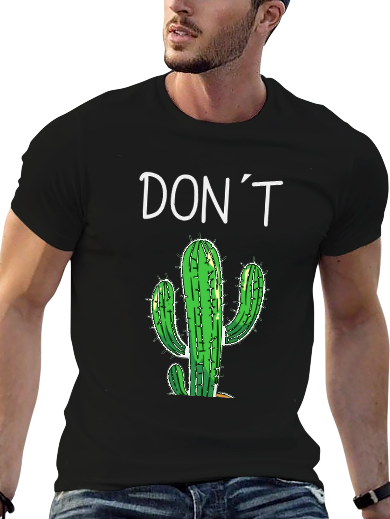 Black Don't Prick Me Cactus Graphic Tee - Unisex view 6
