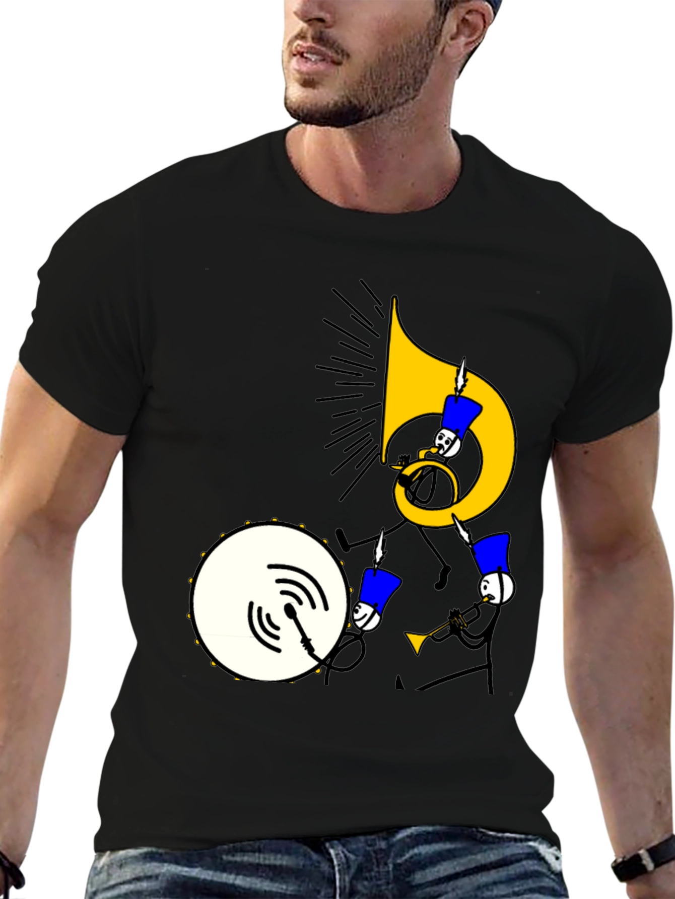 Black Musical Marching Band Graphic Tee view 6