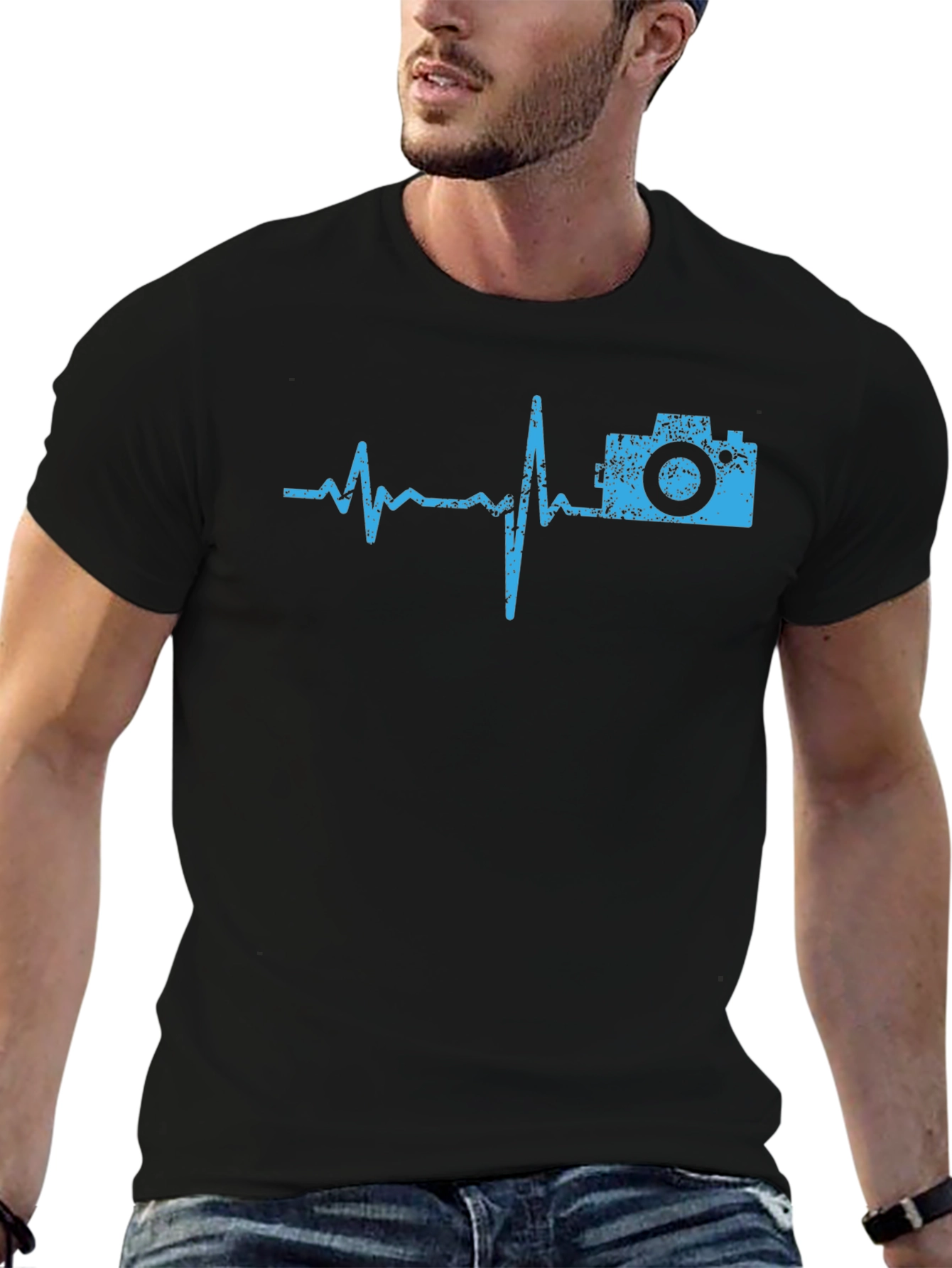 Camera Heartbeat Graphic Tee - Photographer's Essential - 6