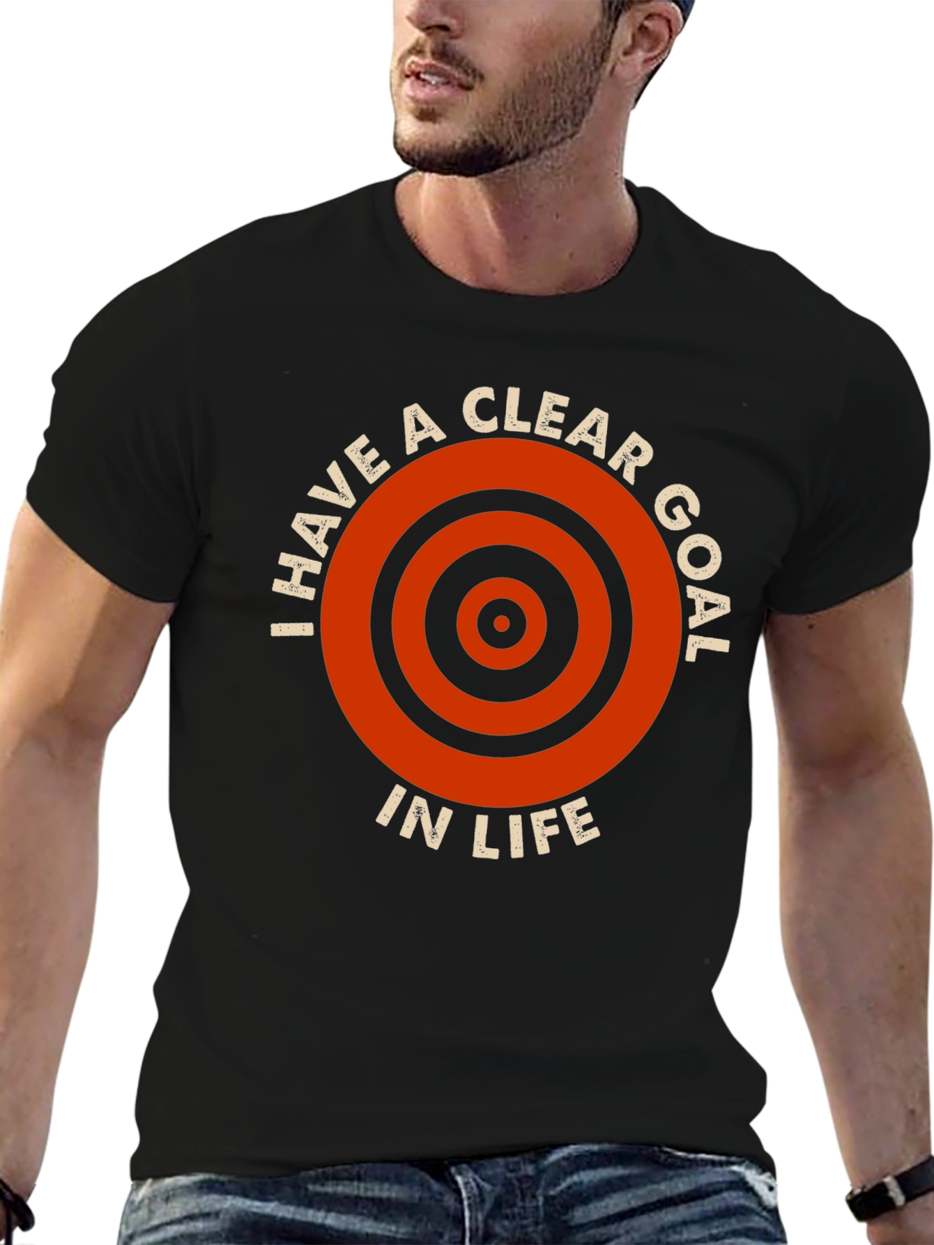 Black Clear Goal T-Shirt - Motivation Tee view 6
