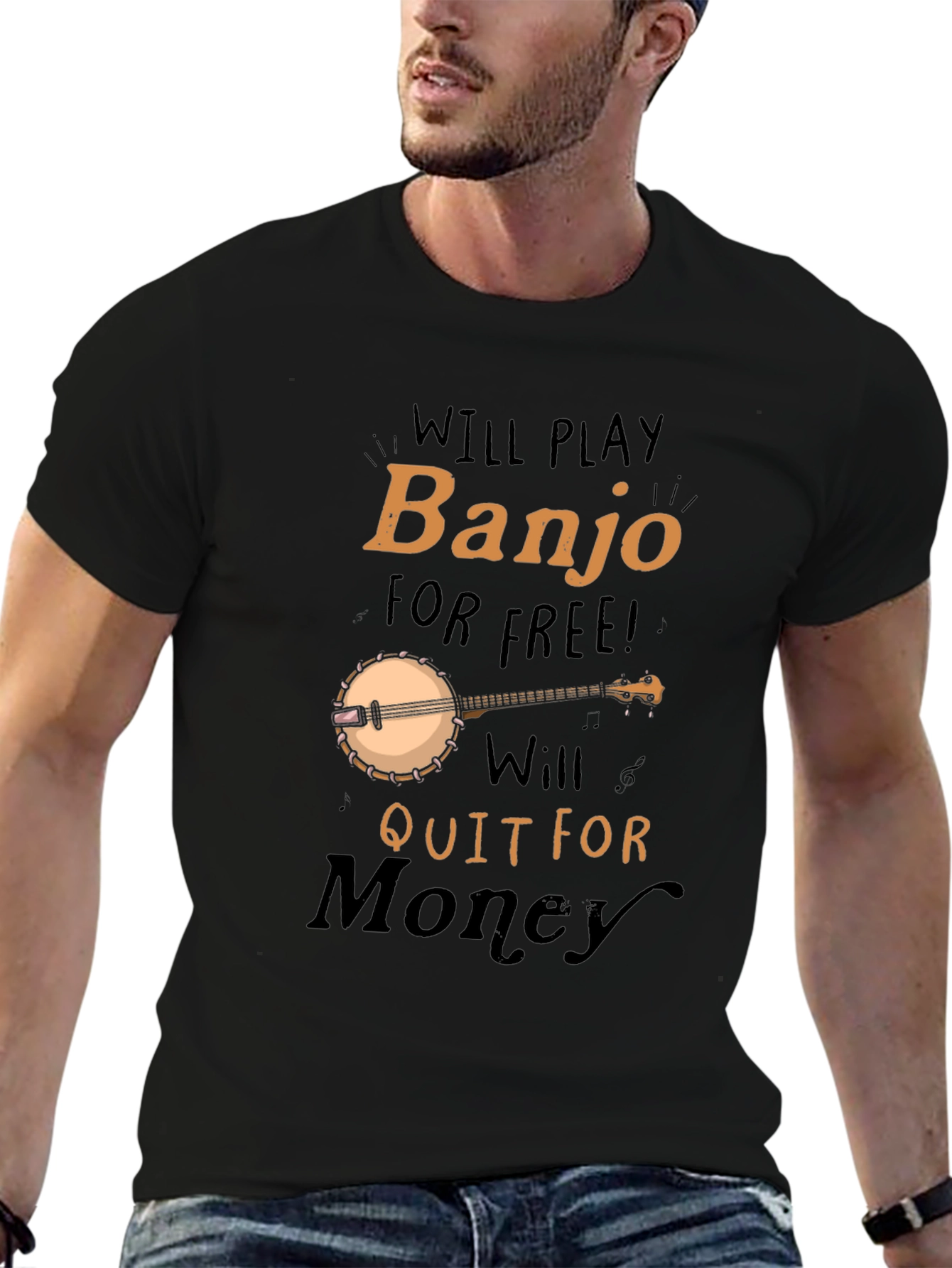 Black Will Play Banjo for Free T-Shirt view 6