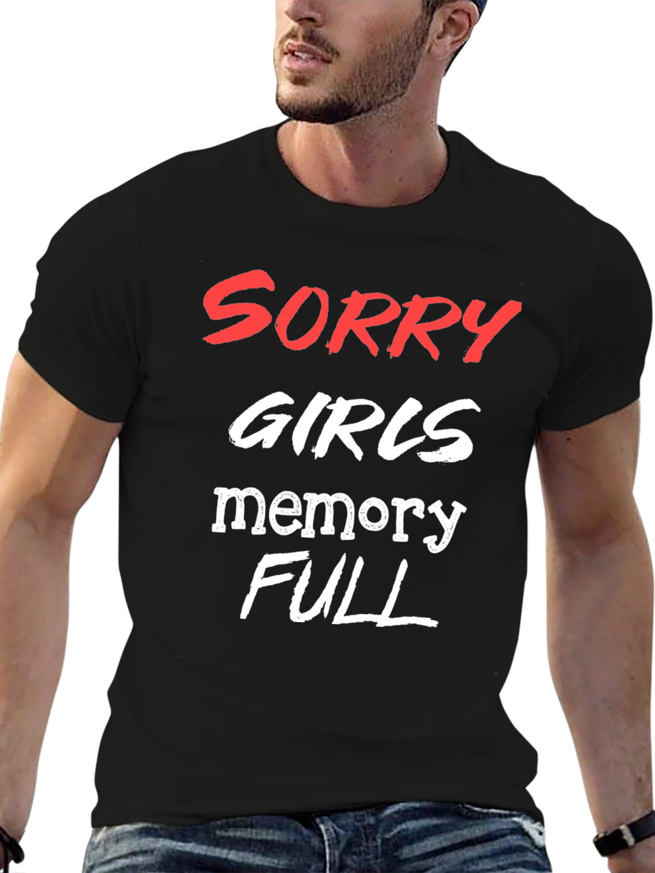 Black Funny Men's Memory Full Graphic Tee view 6