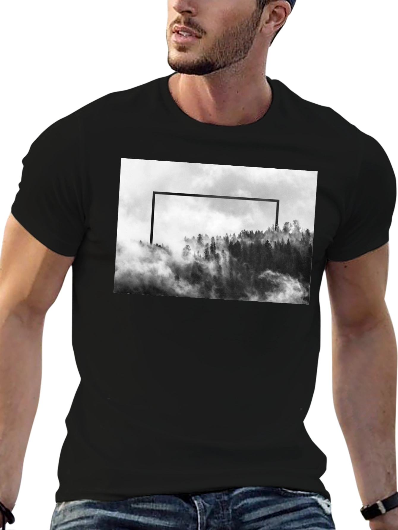 Black Mountain Framed Black T-Shirt view 6