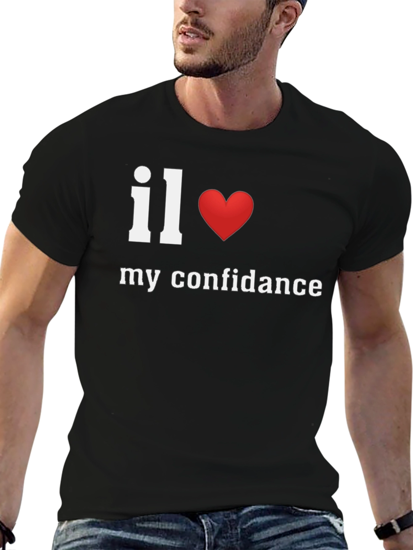 Black I Love My Confidence Graphic T-Shirt - Soft Cotton Tee view 6