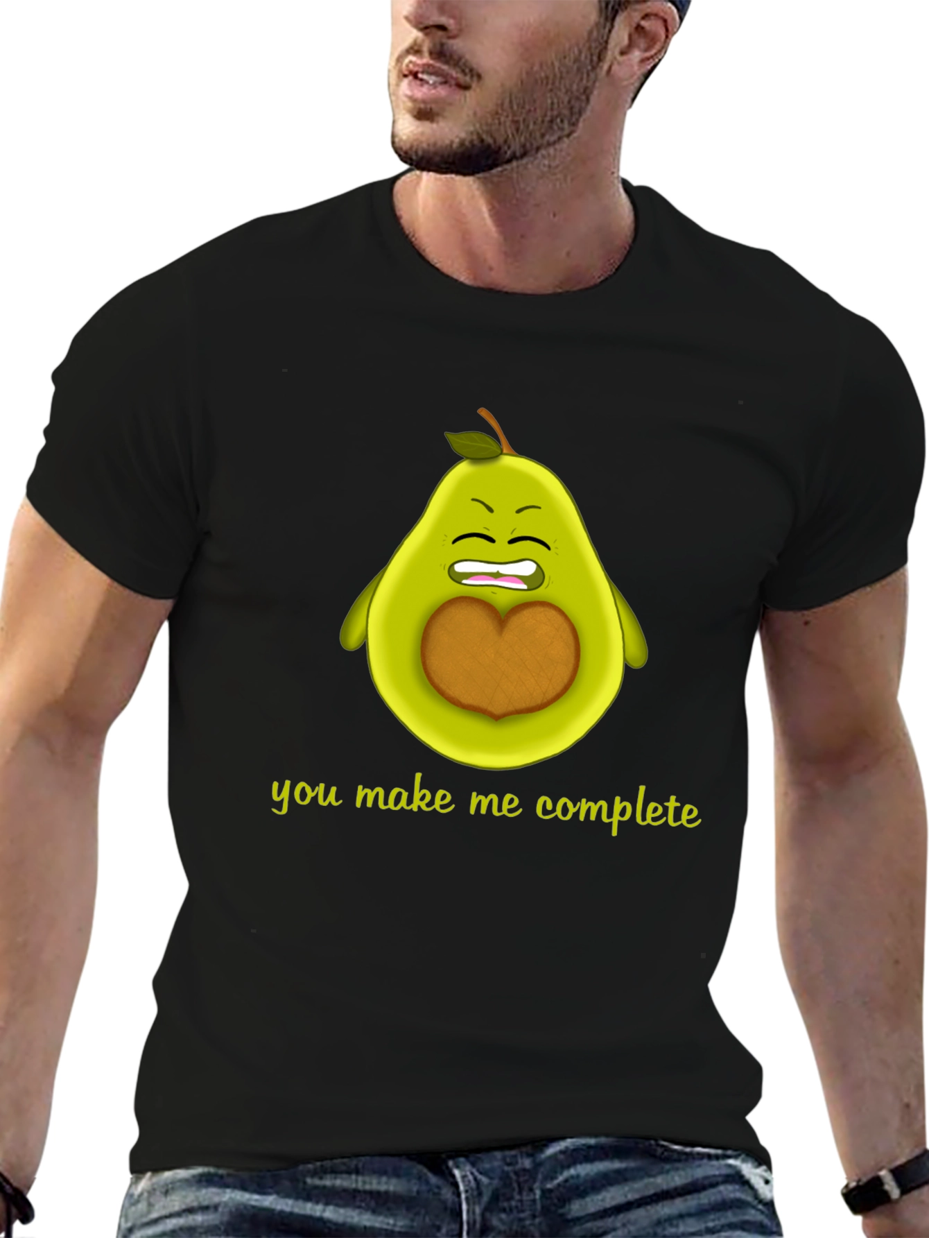 Black You Make Me Complete Avocado Graphic Tee view 6