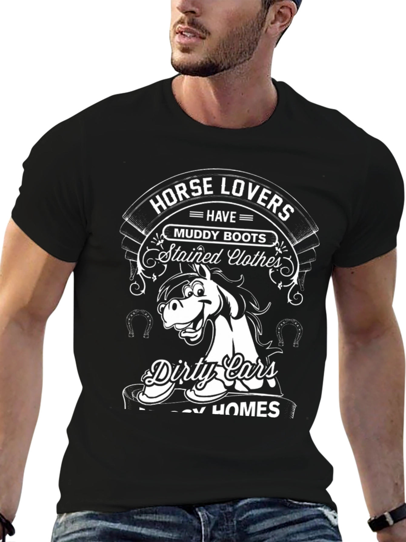 Black Horse Lovers Tee: Muddy Boots, Dirty Cars view 6