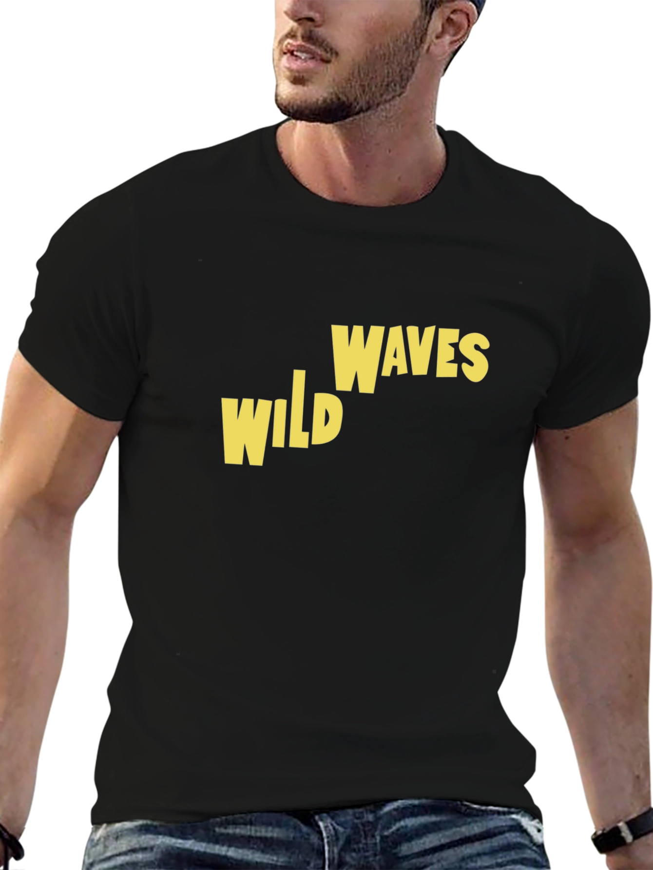 Black Wild Waves Graphic Tee - Retro Summer Vibes view 6