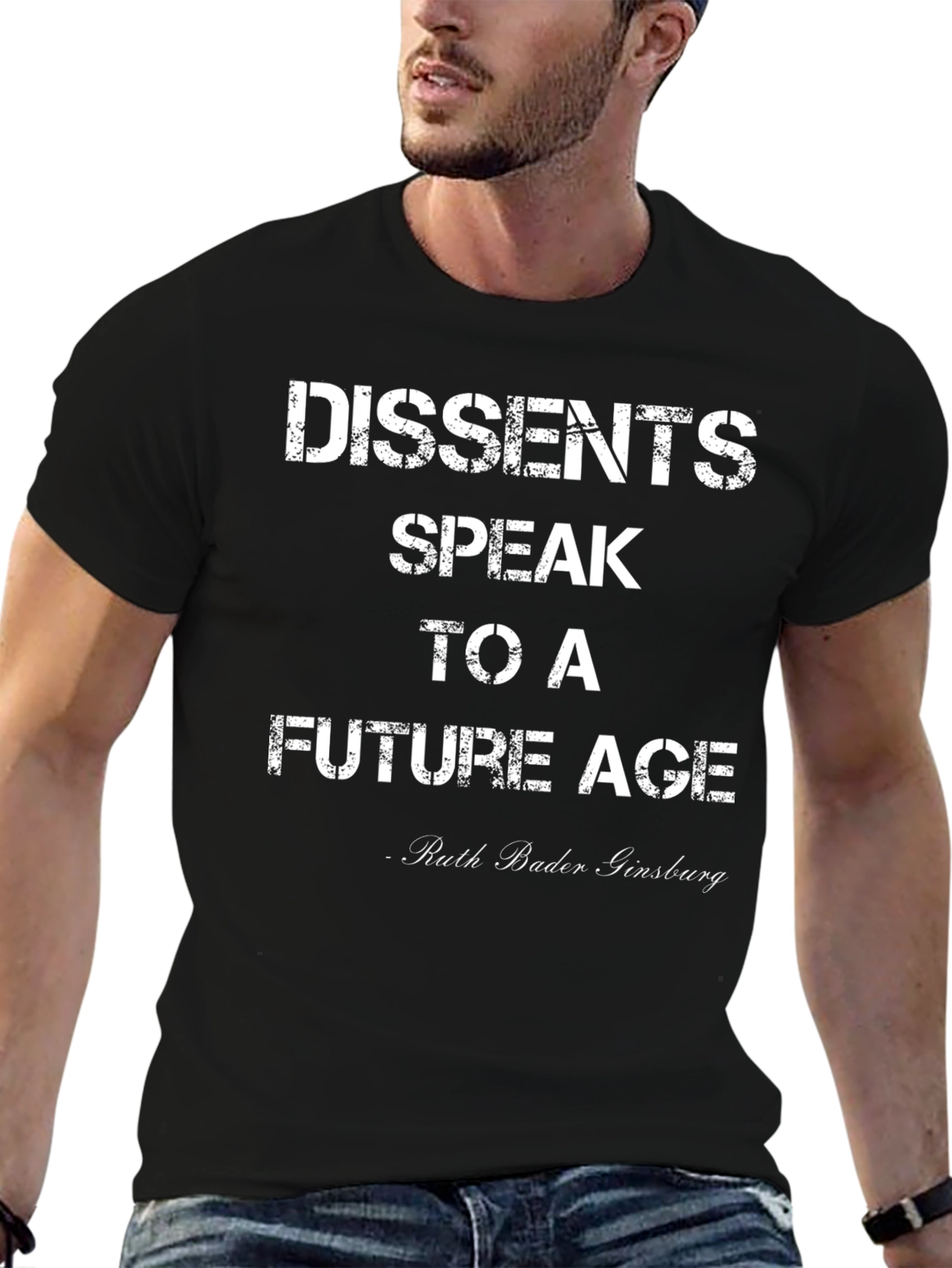 Black Dissent Speaks T-Shirt - Ruth Bader Ginsburg Quote view 6