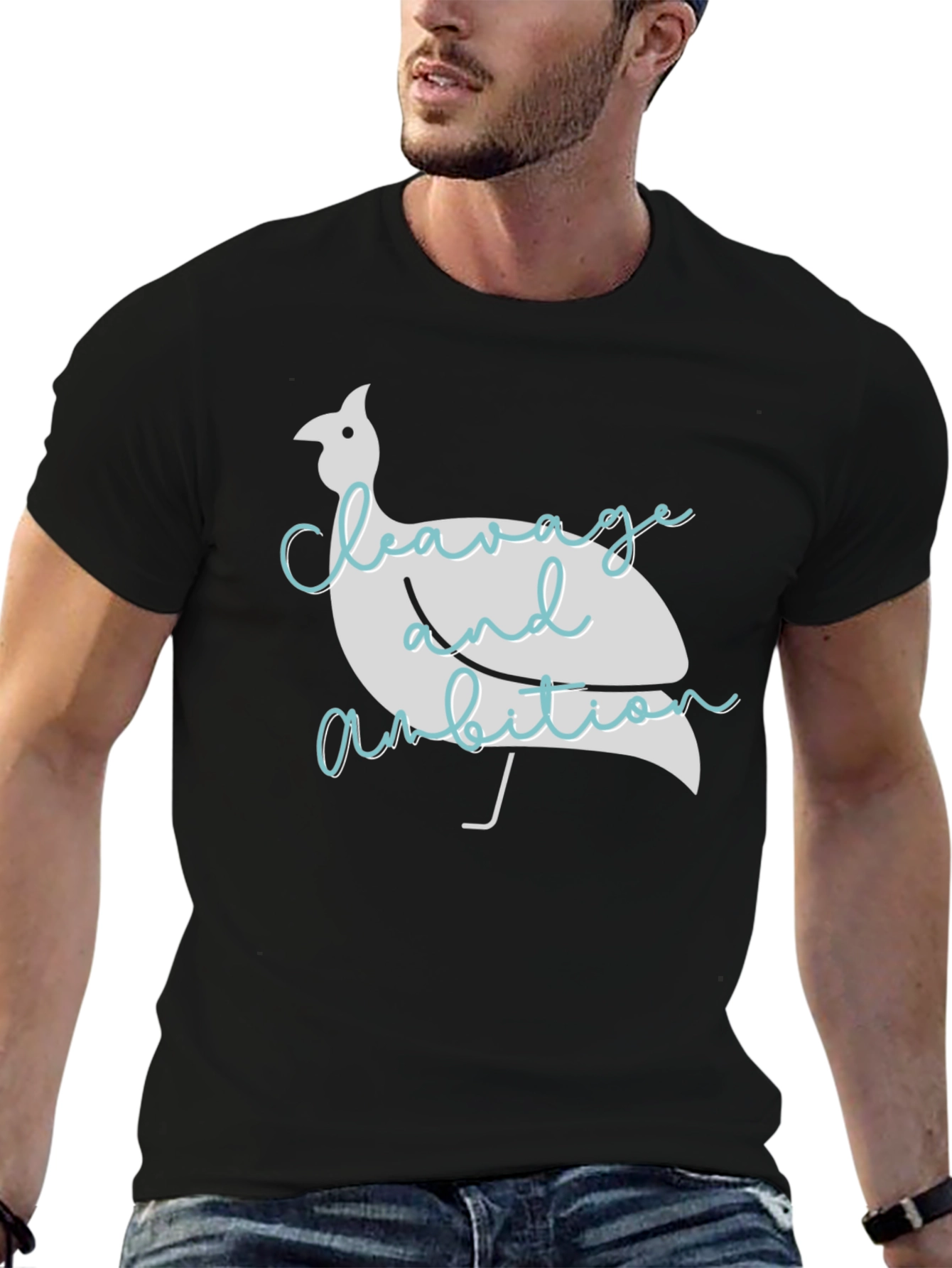 Black Cleavage & Ambition Graphic T-Shirt view 6