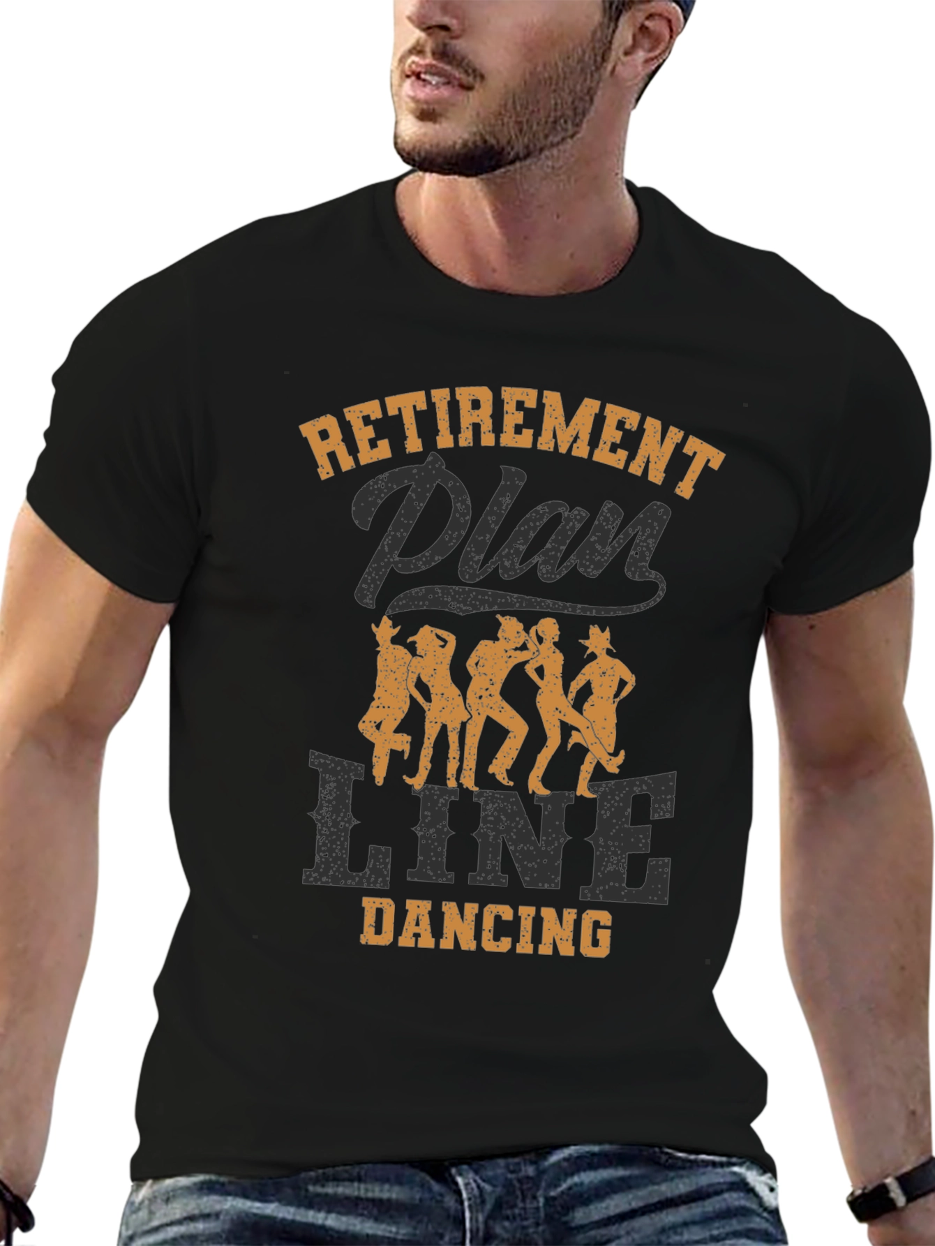 Black Retirement Plan Line Dancing Graphic Tee view 6