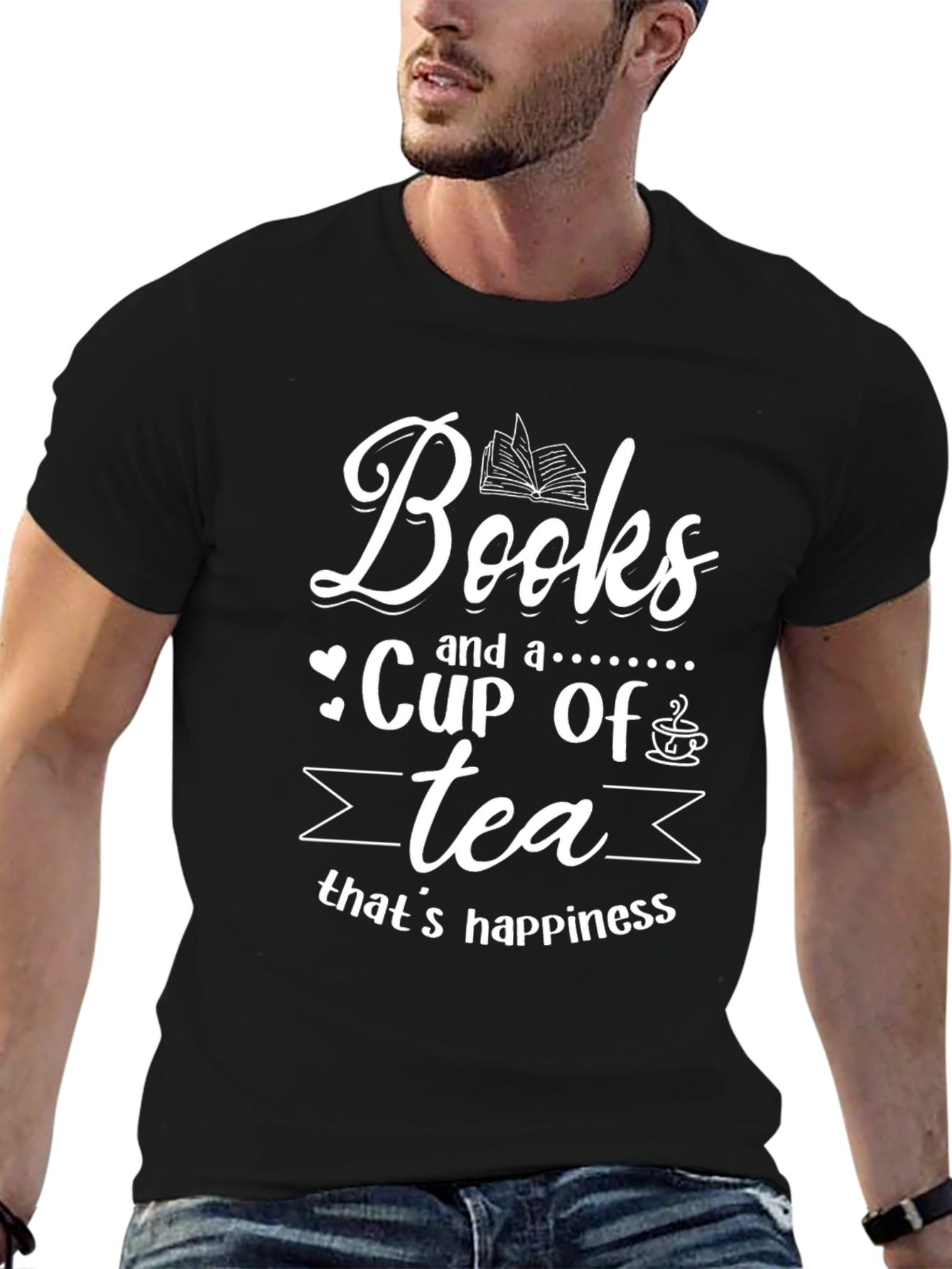 Black Books & Tea Graphic T-Shirt view 6