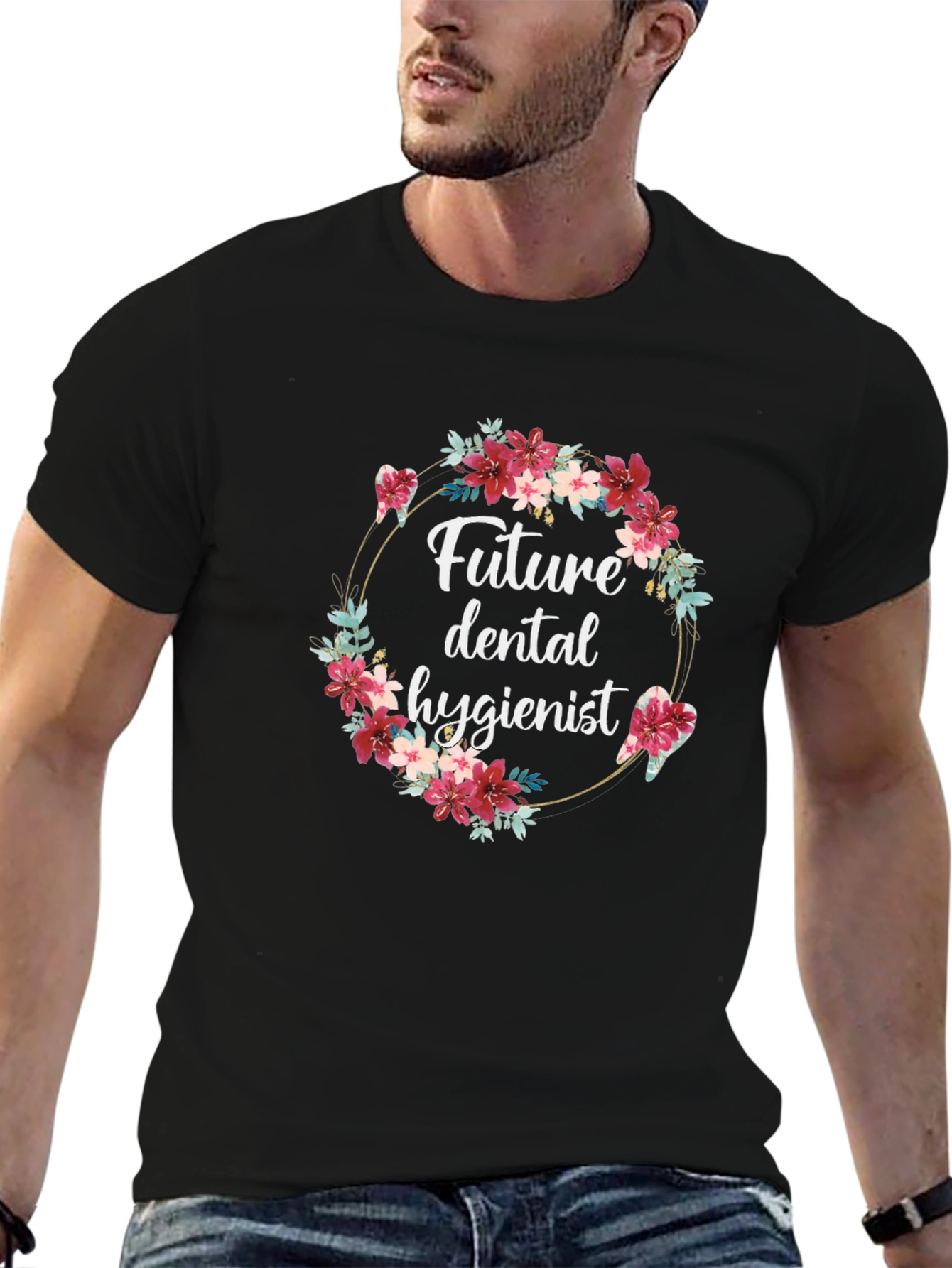 Future Dental Hygienist Floral T-Shirt - 6