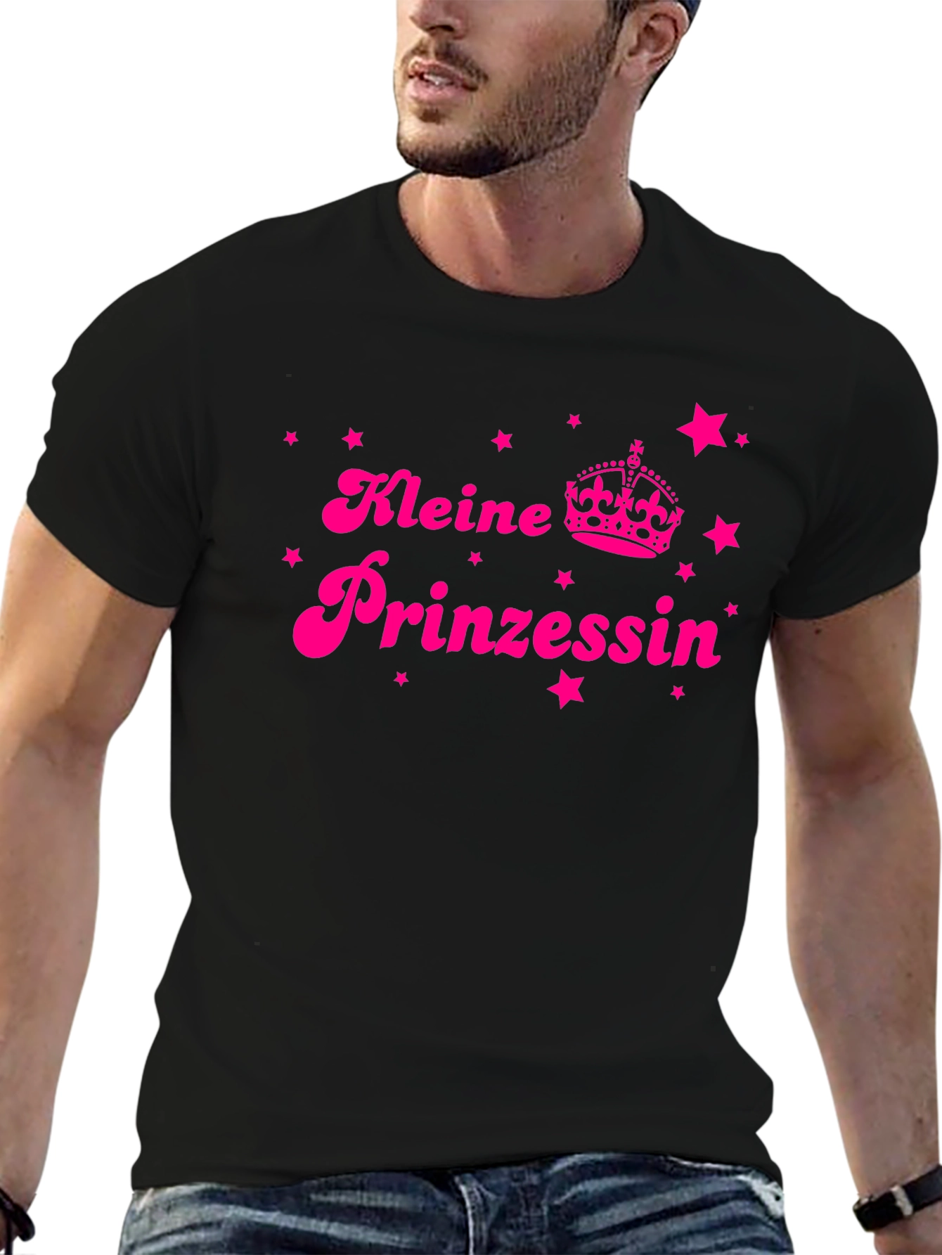 Black Kleine Prinzessin Black T-Shirt - Cute German Princess Design view 6