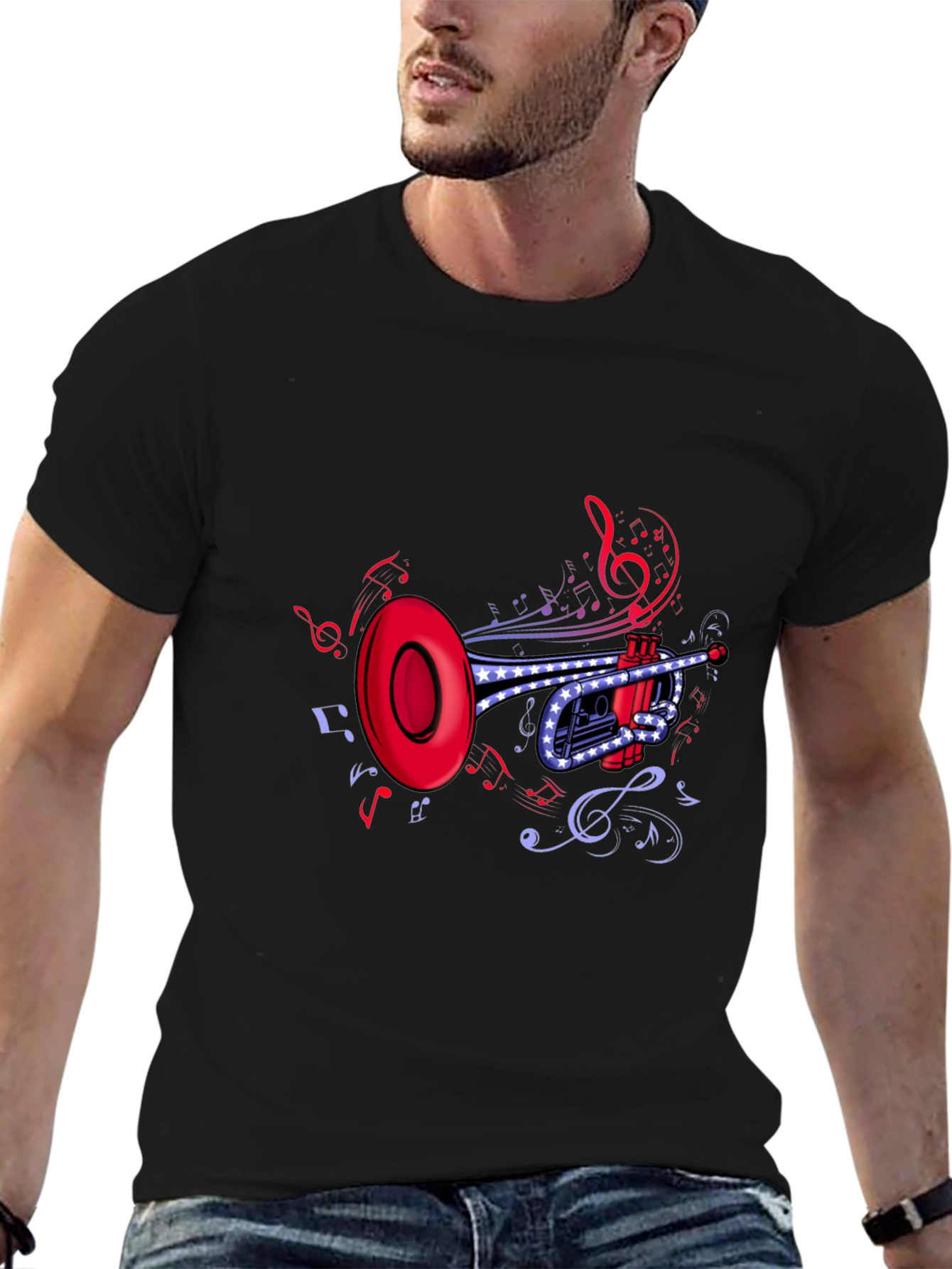 Musical Trumpet Graphic T-Shirt - 6