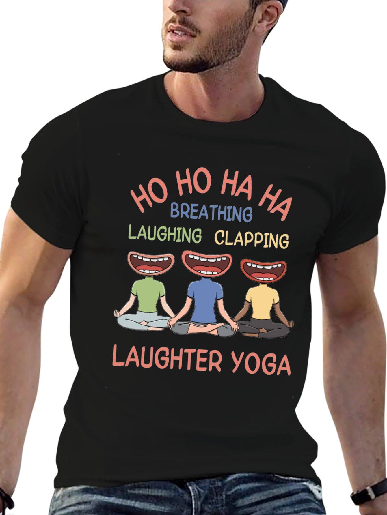 Laughter Yoga Tee - Ho Ho Ha Ha Funny Yoga Shirt - 6