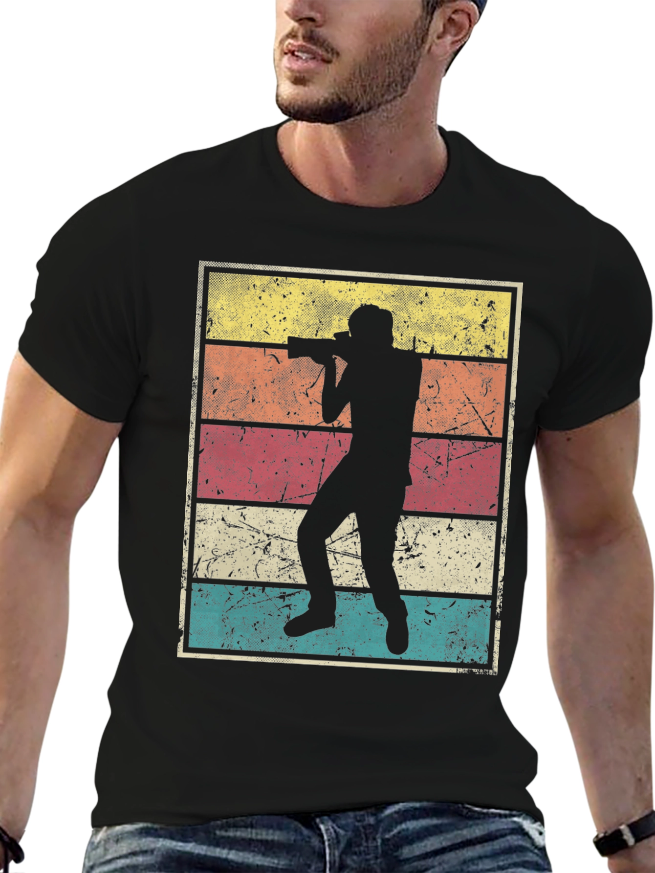 Retro Photographer Graphic Tee - Vintage Style Shirt - 6
