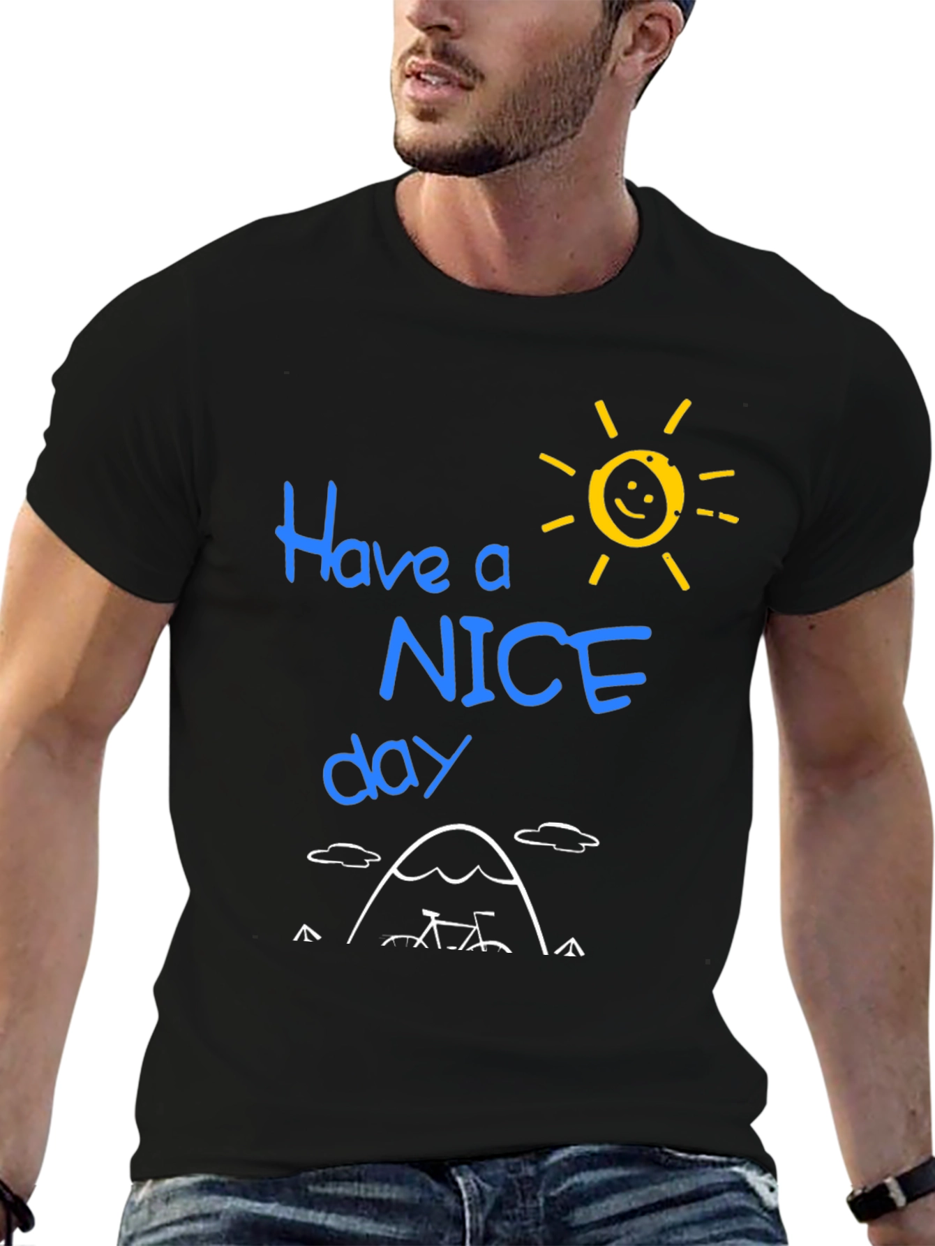 Black Have a Nice Day Graphic T-Shirt view 6