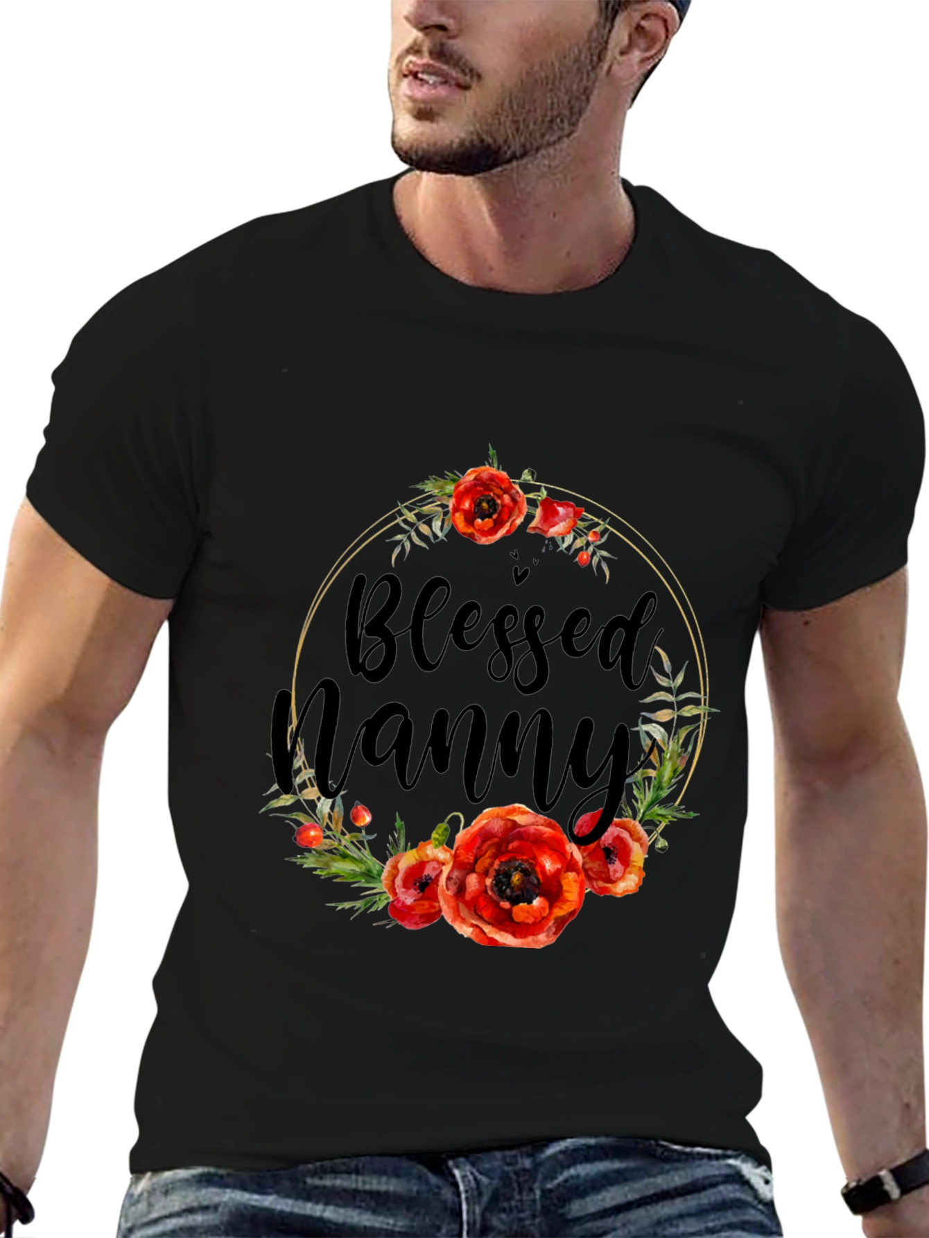Blessed Nanny Floral T-Shirt - Stylish Comfort - 6