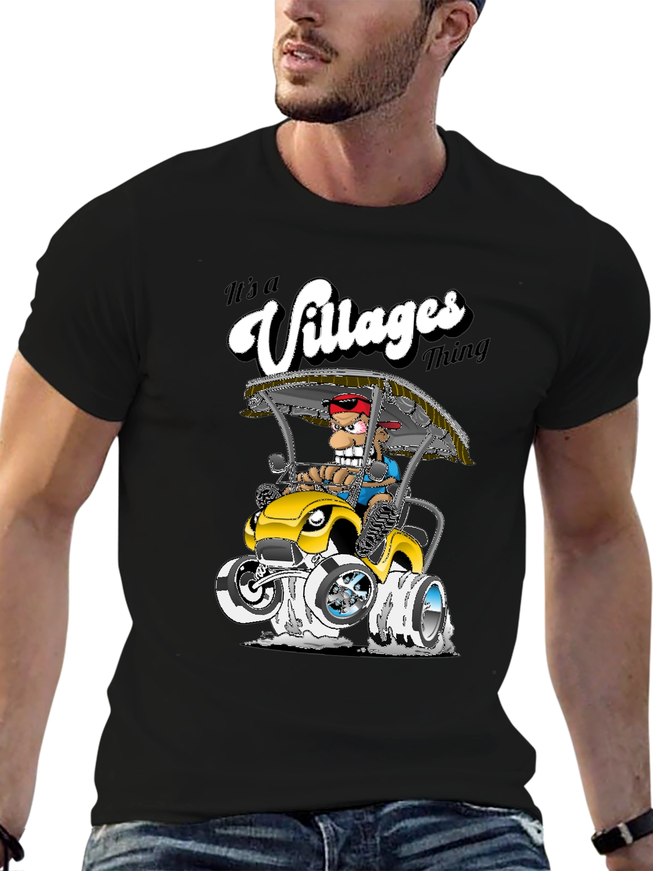 The Villages Thing T-Shirt - Cartoon Golf Cart - 6