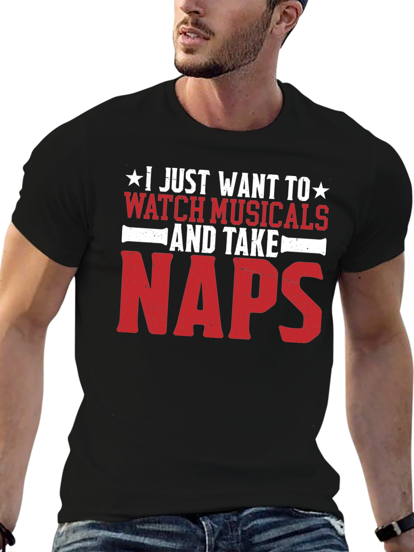 Black Musical Lover's Naps T-Shirt view 6