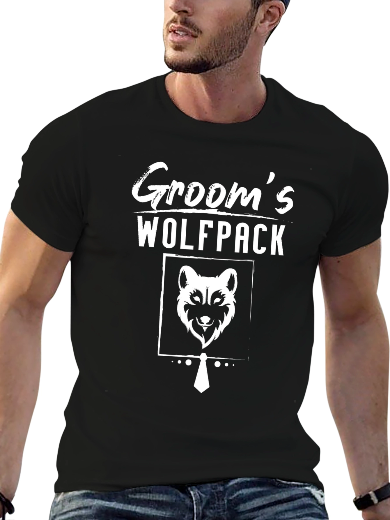 Black Groom's Wolfpack Black T-Shirt view 6