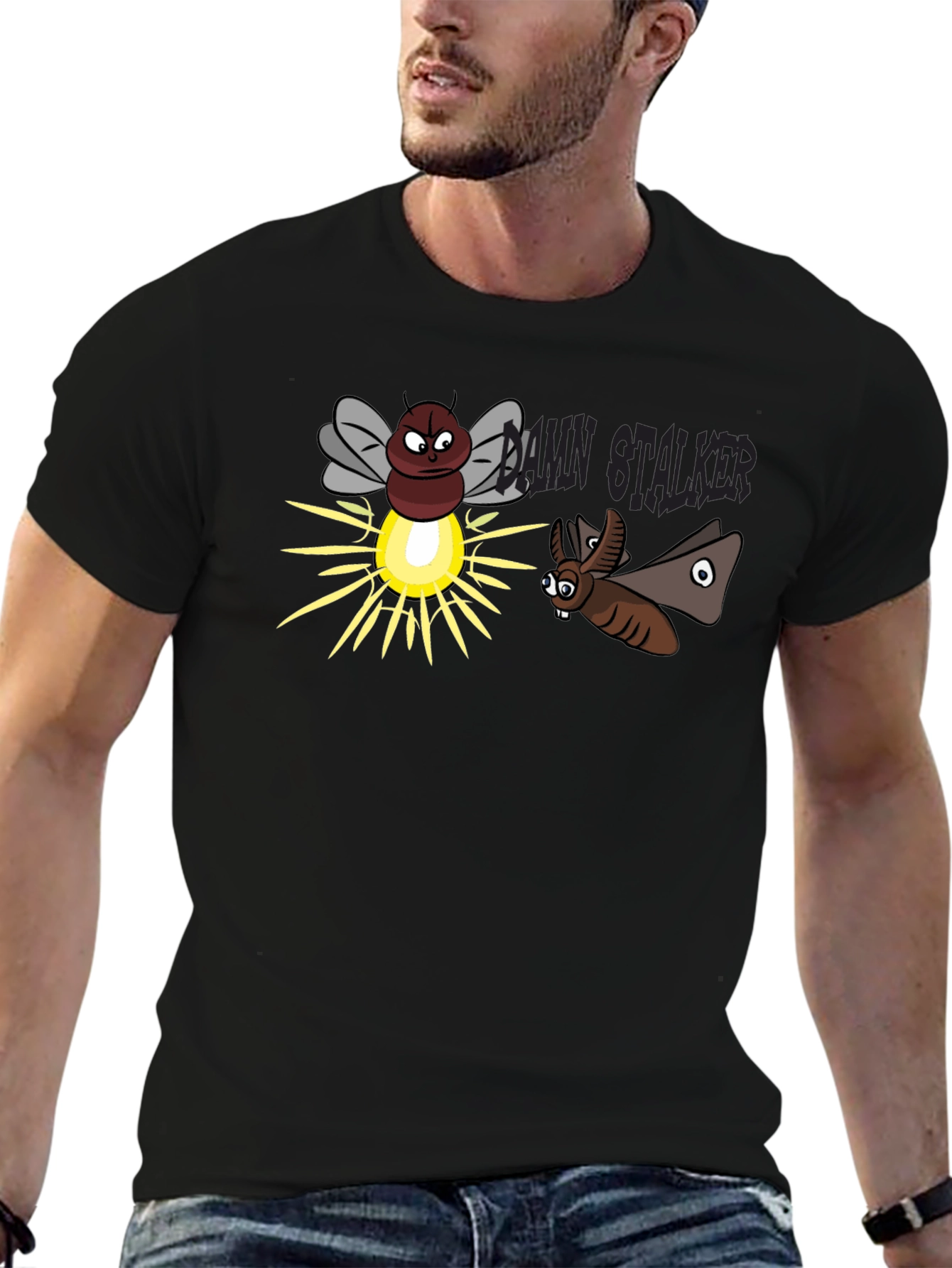 Funny Stalker Cartoon T-Shirt - 6