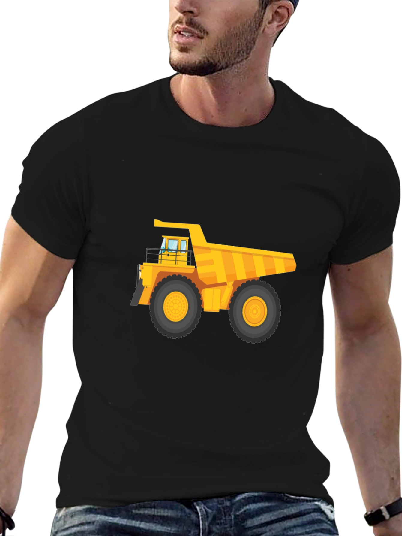 Black Truck T-Shirt - Cool Construction Vehicle Tee view 6