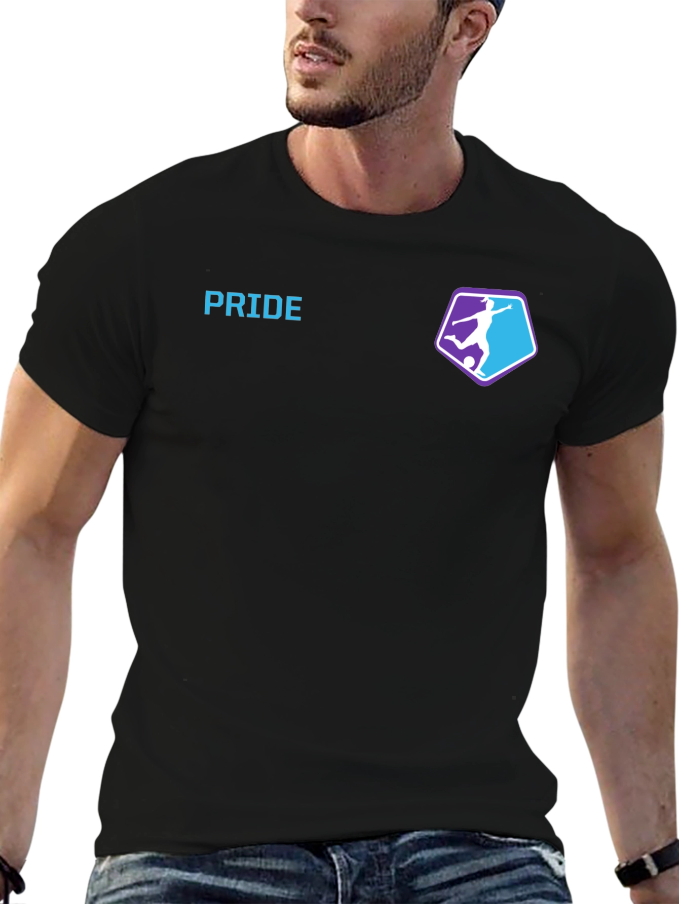 Black Pride Soccer T-Shirt - Premium Cotton Blend view 6