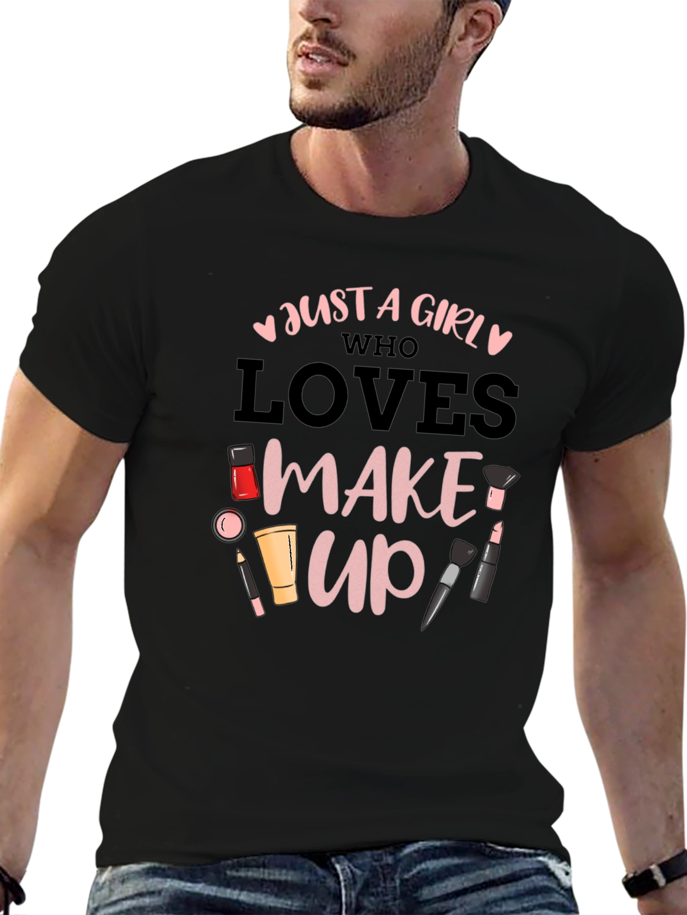 Black Makeup Lover's Graphic Tee view 6