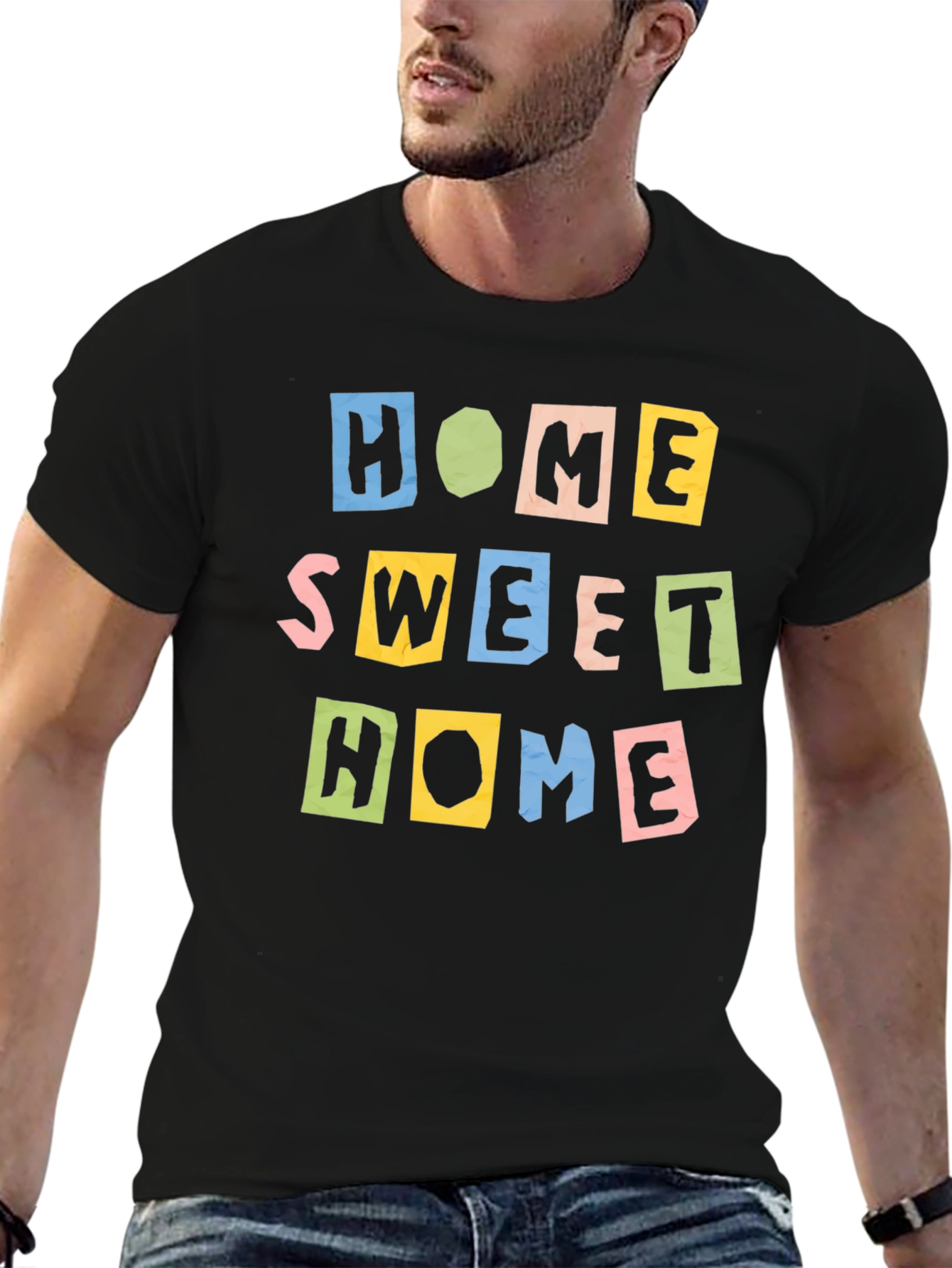 Black Home Sweet Home Graphic T-Shirt view 6