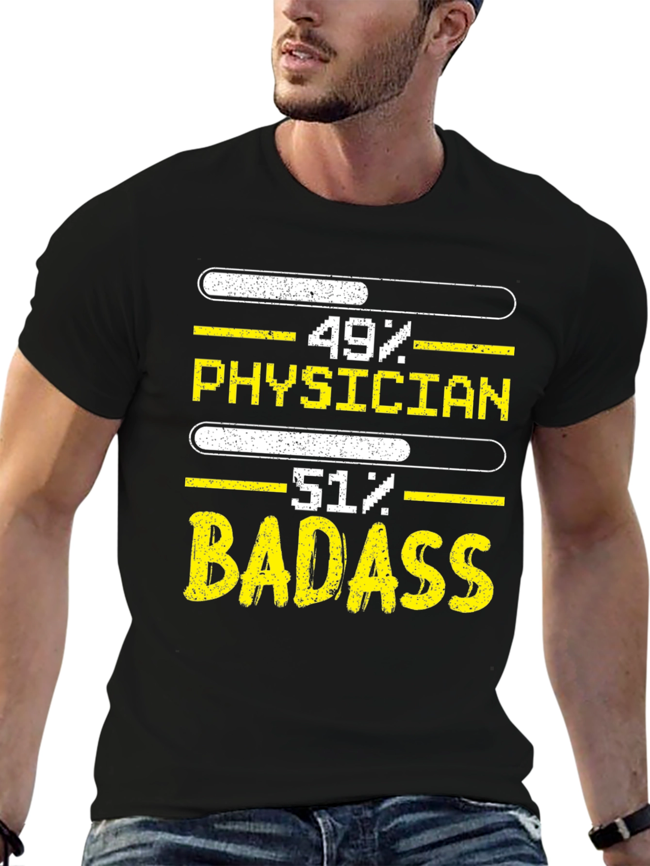 Black Physician Badass Graphic Tee view 6