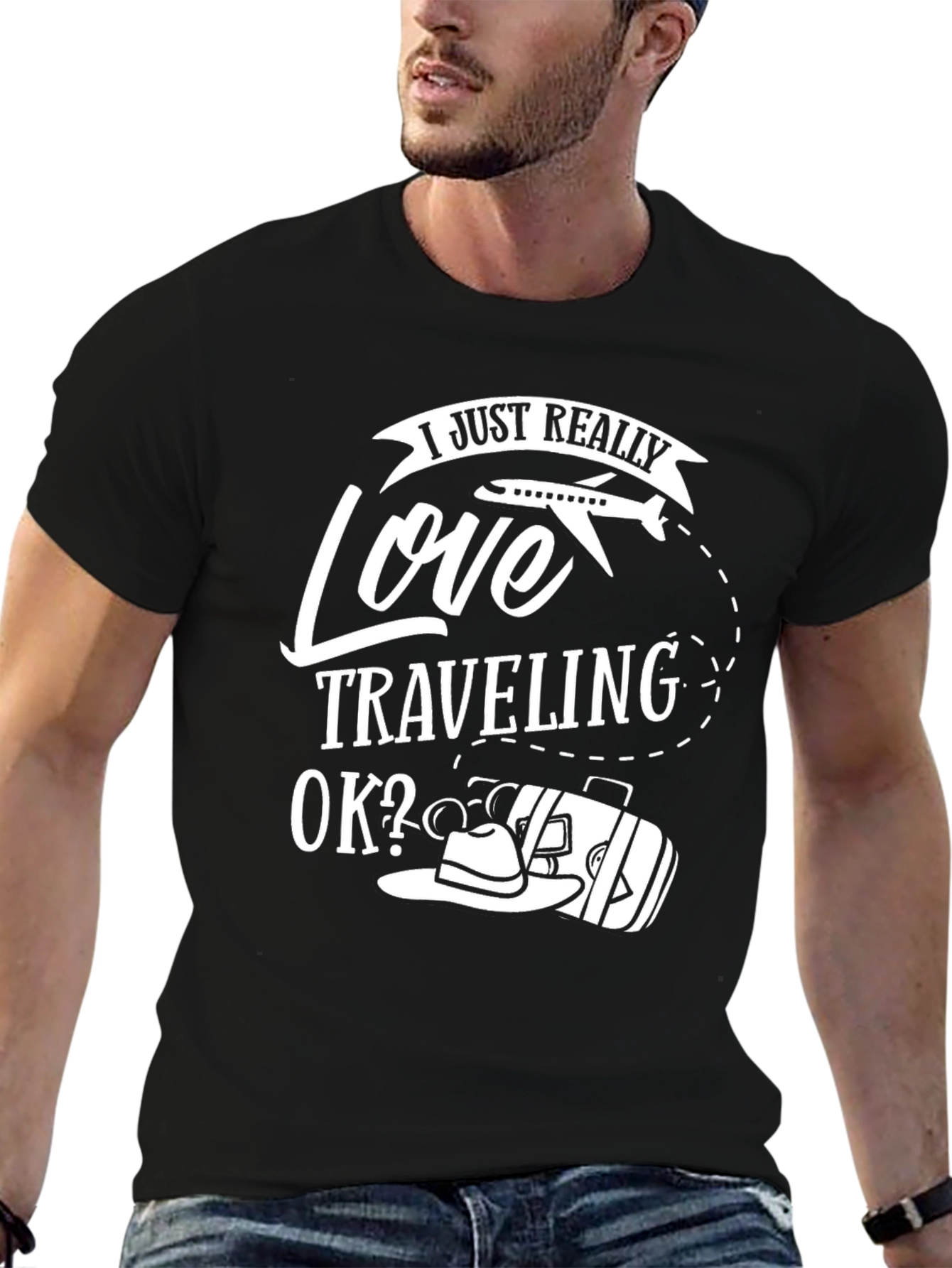 Love Traveling T-Shirt - Black Travel Tee - 6