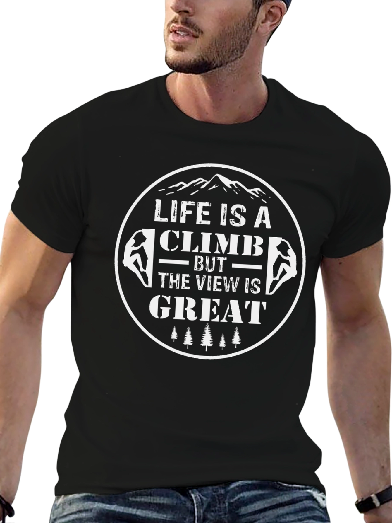 Black Life is a Climb T-Shirt view 6