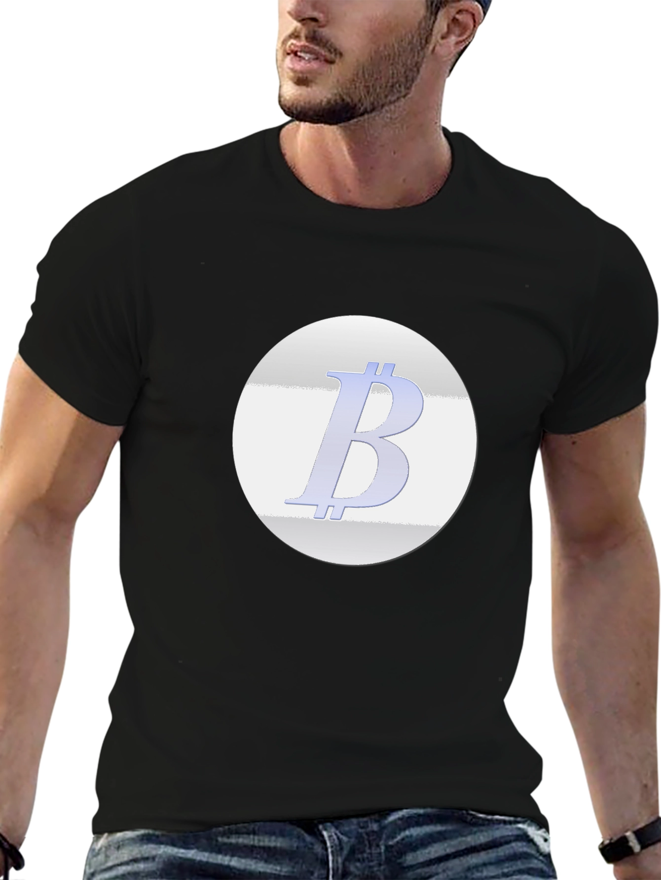 Black Bitcoin Logo T-Shirt - Crypto Enthusiast Apparel view 6