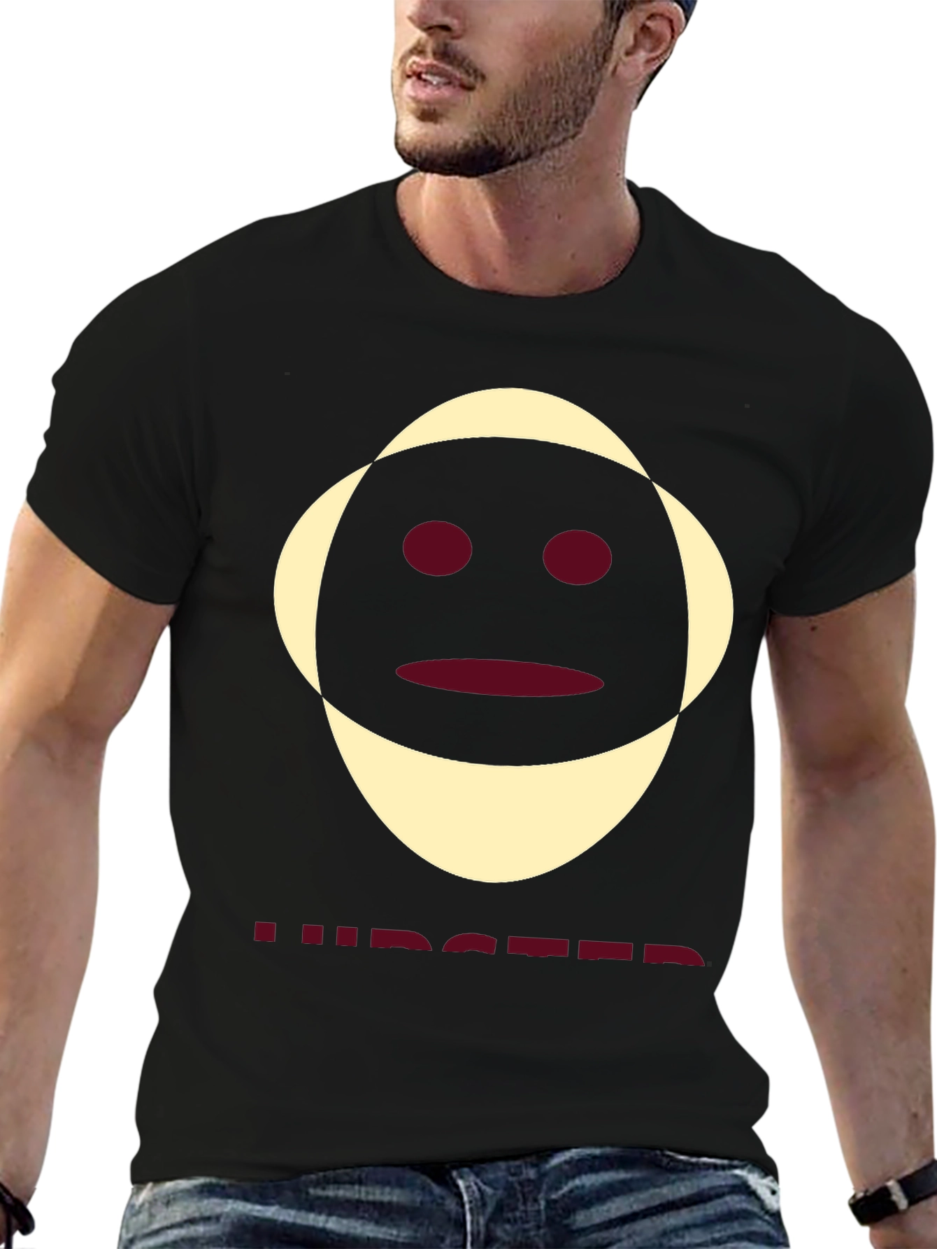 Black Hipster Graphic Tee - Unique Design, Casual Wear view 6