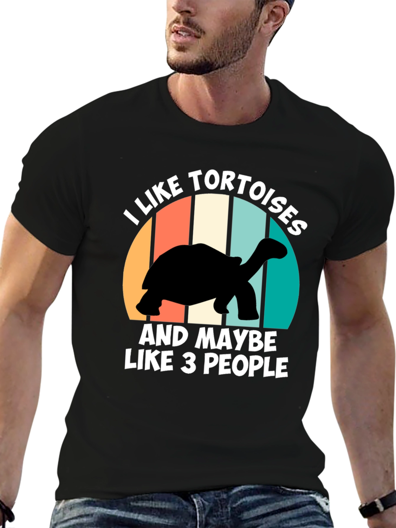 Black I Like Tortoises T-Shirt Black view 6