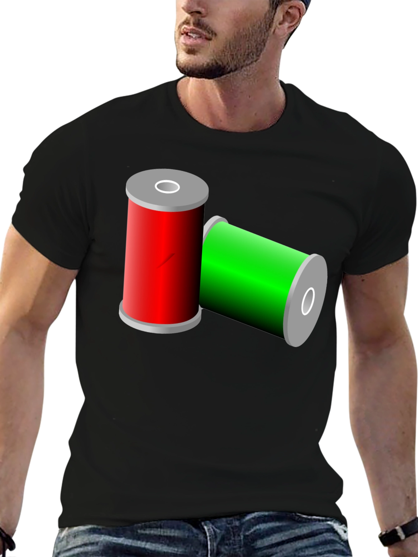 Black Thread Spools Graphic Tee view 6