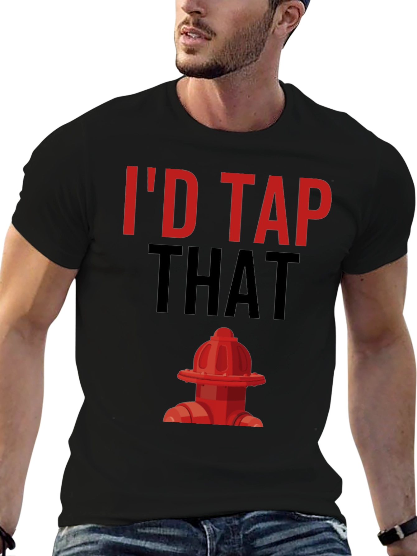 Black I'd Tap That Graphic T-Shirt view 6