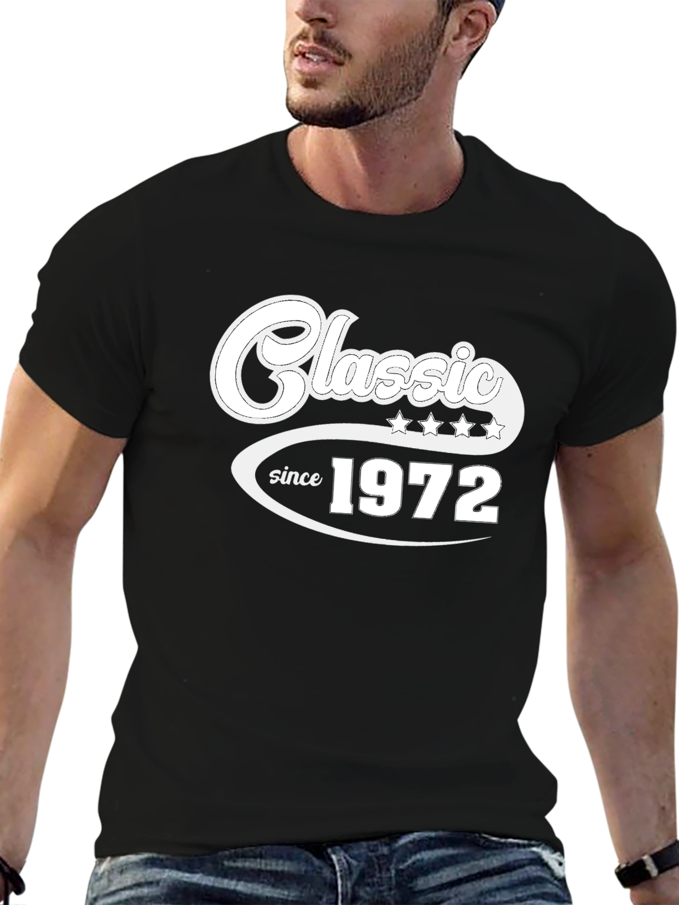 Black Classic Since 1972 Black T-Shirt view 6