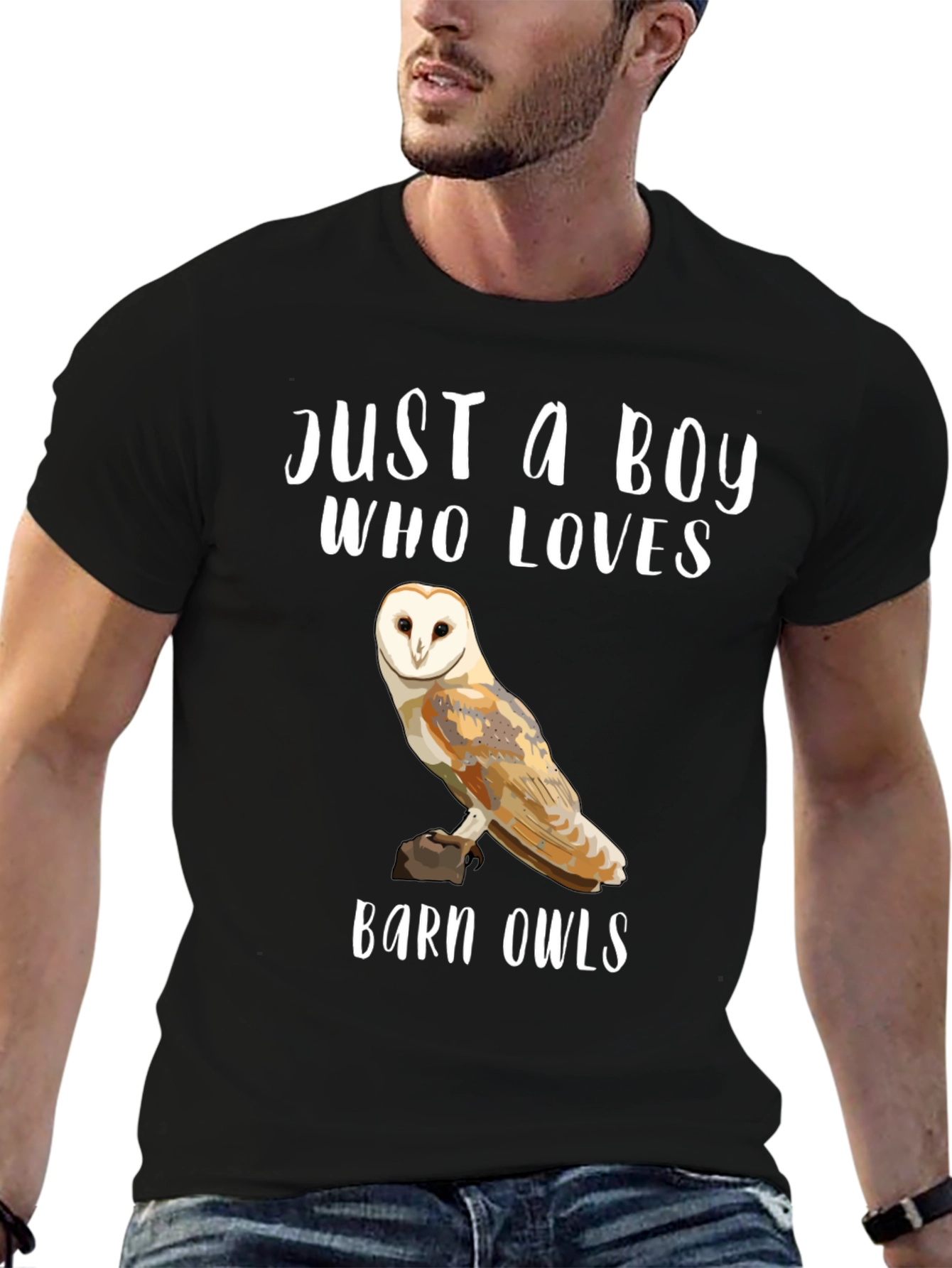 Black Barn Owl Lover T-Shirt view 6