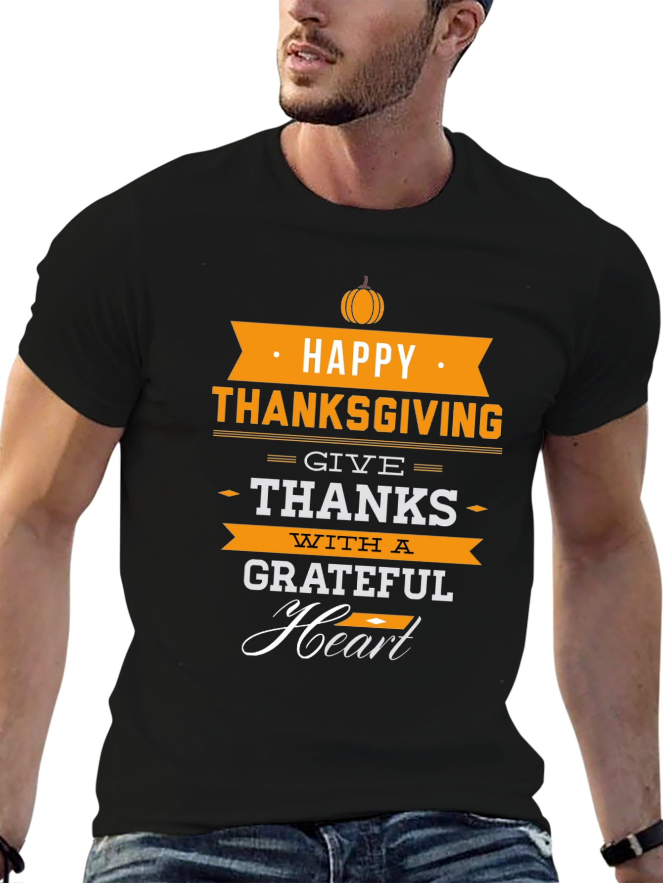 Happy Thanksgiving Grateful Heart T-Shirt - 6