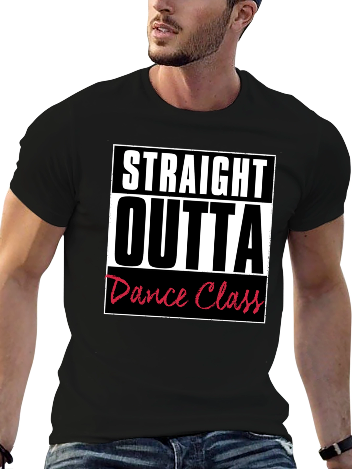 Black Straight Outta Dance Class Graphic T-Shirt view 6