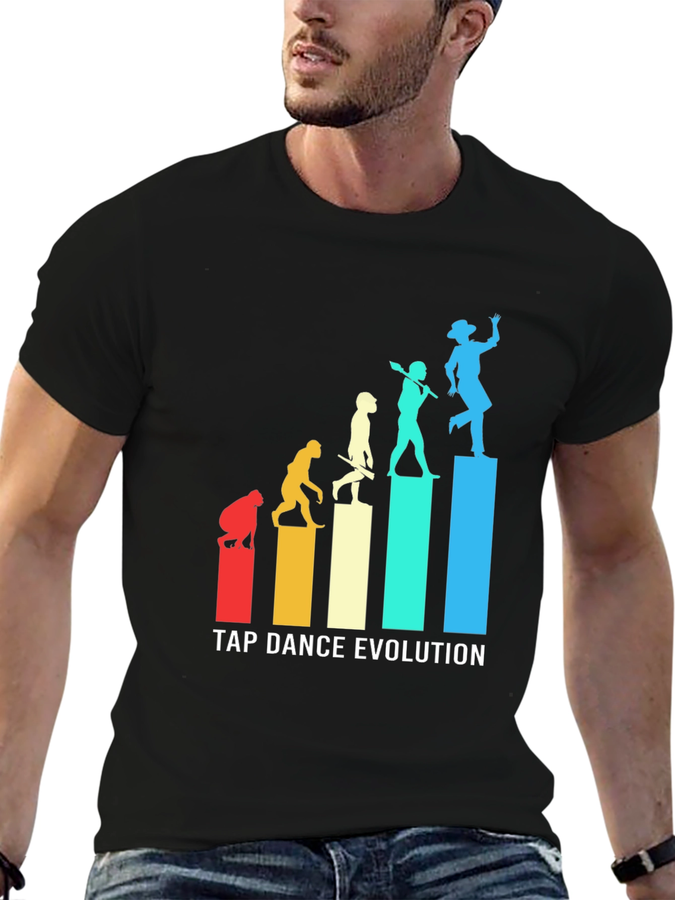 Black Tap Dance Evolution Graphic Tee - Stylish Dance Lover's Shirt view 6