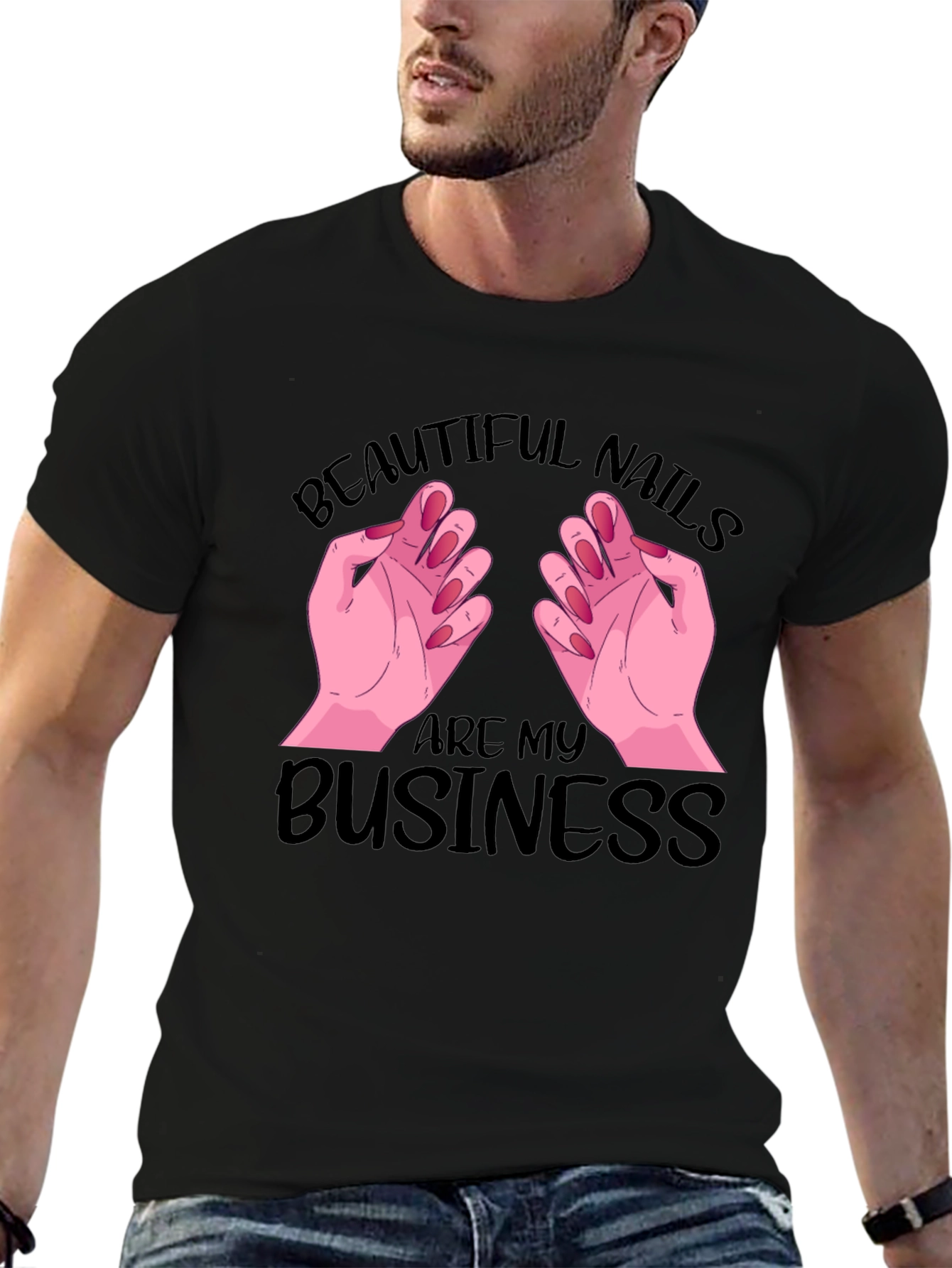 Black Beautiful Nails are My Business T-Shirt view 6