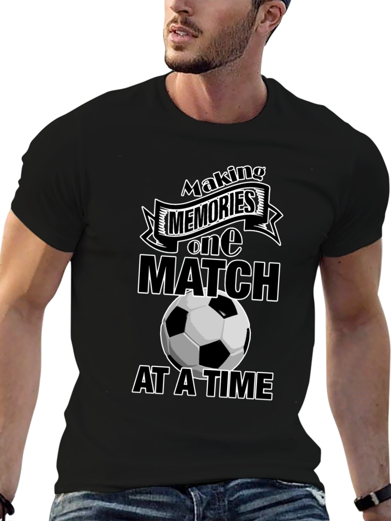 Black Making Memories Soccer Graphic Tee view 6