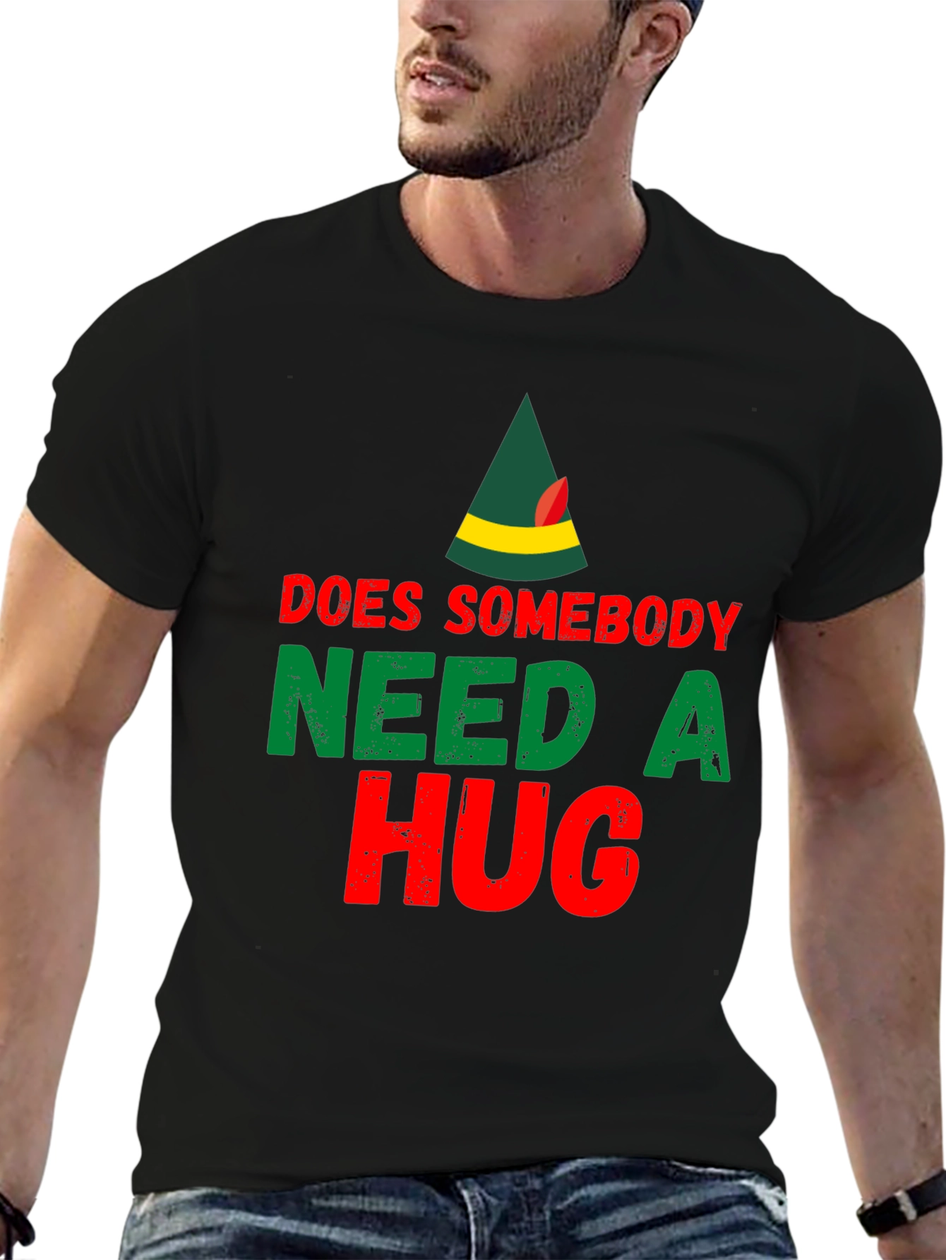 Black Does Somebody Need A Hug T-Shirt view 6